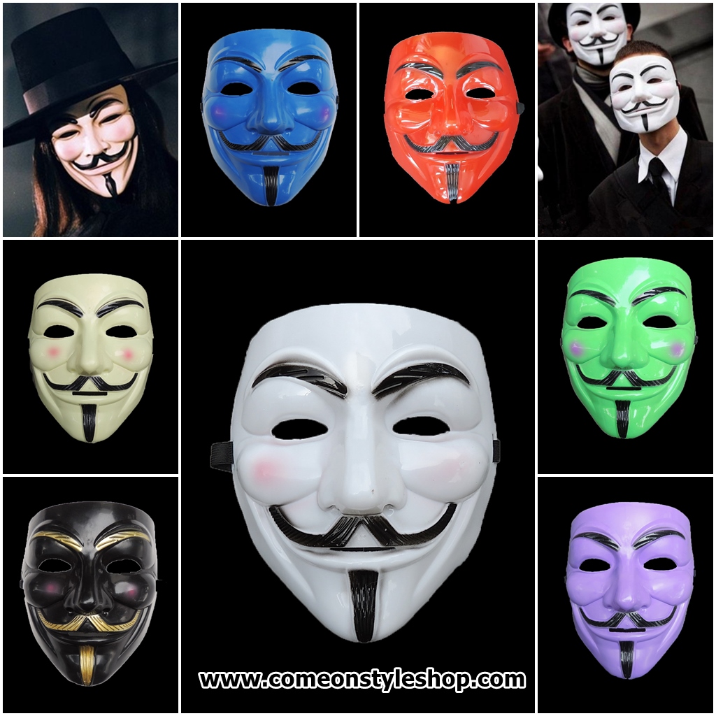 หน้ากาก Guy Fawkes จากภาพยนต์เรื่อง V for Vendetta หน้ากากปาร์ตี้
