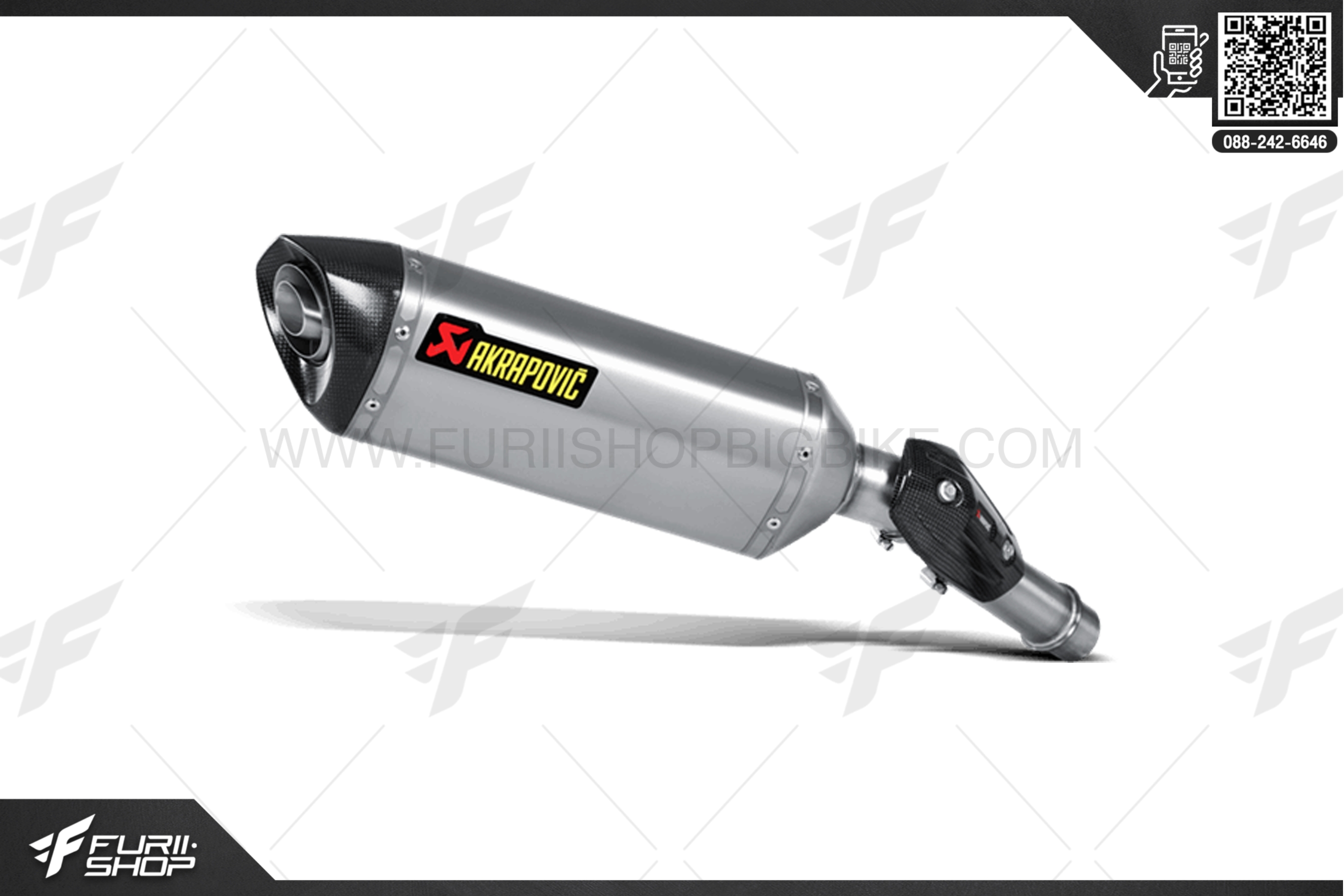 ท่อมอเตอร์ไซค์ AKRAPOVIC Slip-On Line (Titanium) FOR KAWASAKI VERSYS1000 2016-2018ท่อแต่ง ท่อสูตร ท่อบิ๊กไบค์ ท่อBigbike ท่อไอเสีย