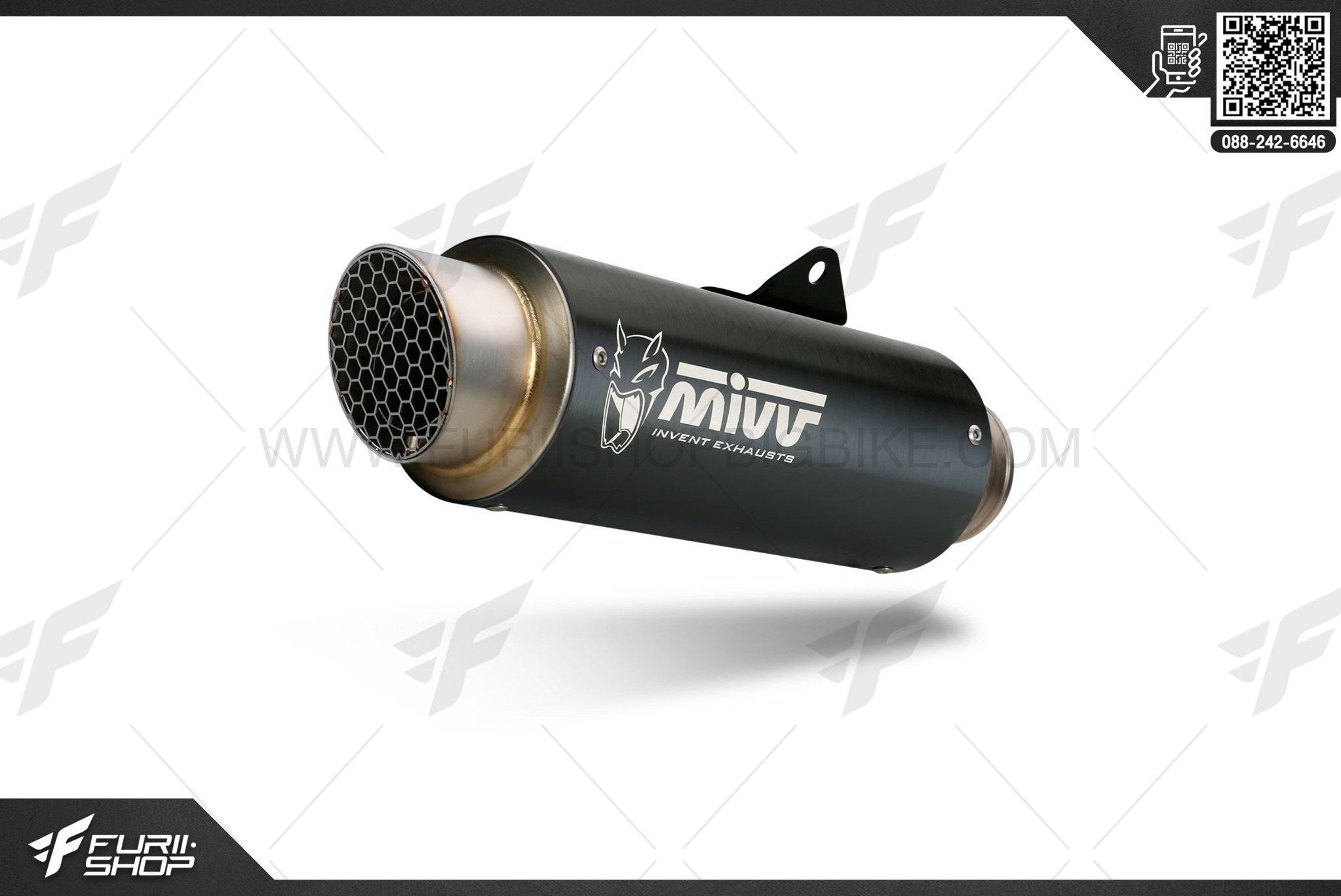 ท่อมอเตอร์ไซค์ MIVV GP PRO BLACK BLACK STAINLESS STEEL FOR YAMAHA R6 2017+ ท่อแต่ง ท่อสูตร ท่อบิ๊กไบค์ ท่อBigbike ท่อไอเสีย