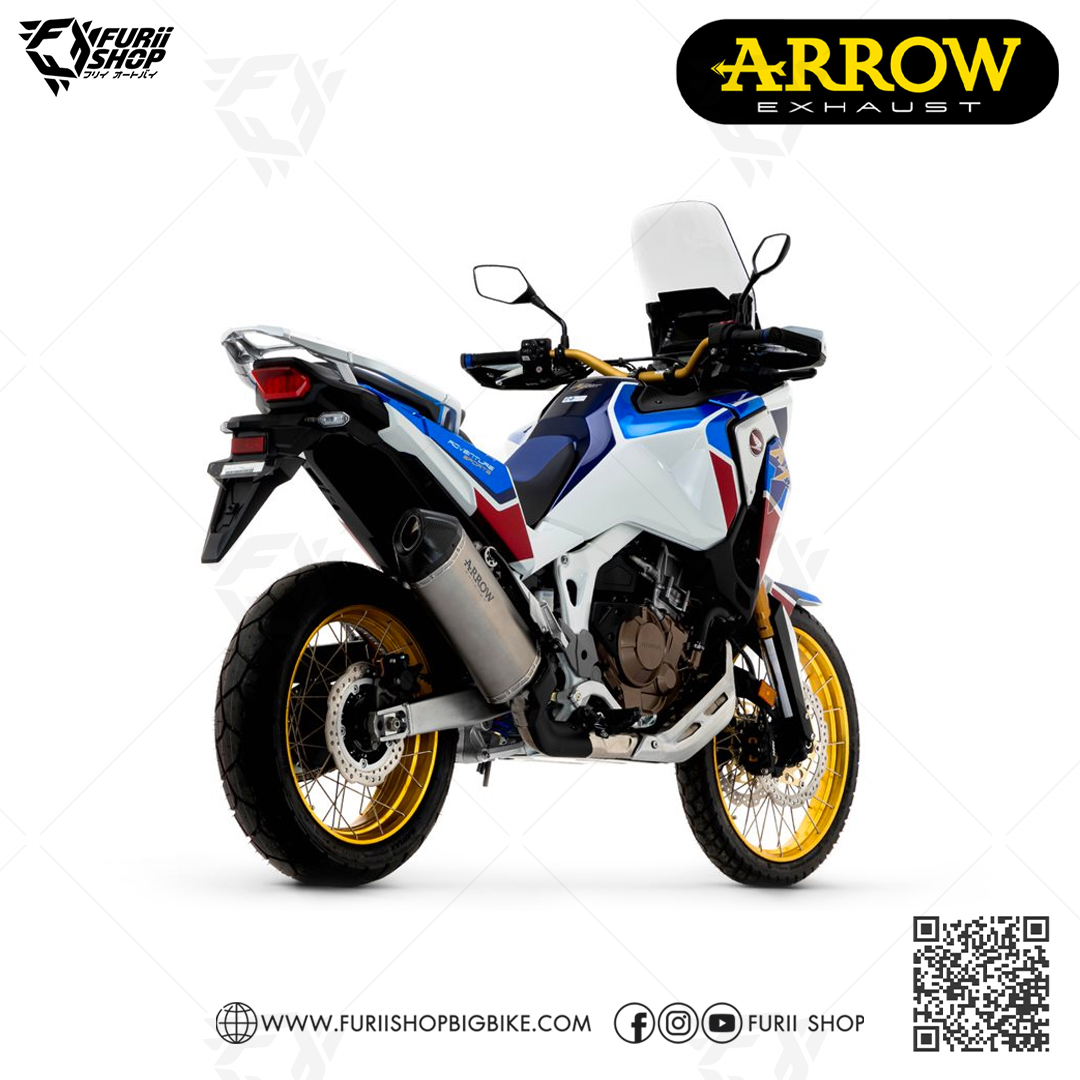 ท่อมอเตอร์ไซค์ Arrow Slip on Sanora Titanium-Carbon : for Honda AfricaTwin 2020-2023 CRF1100L