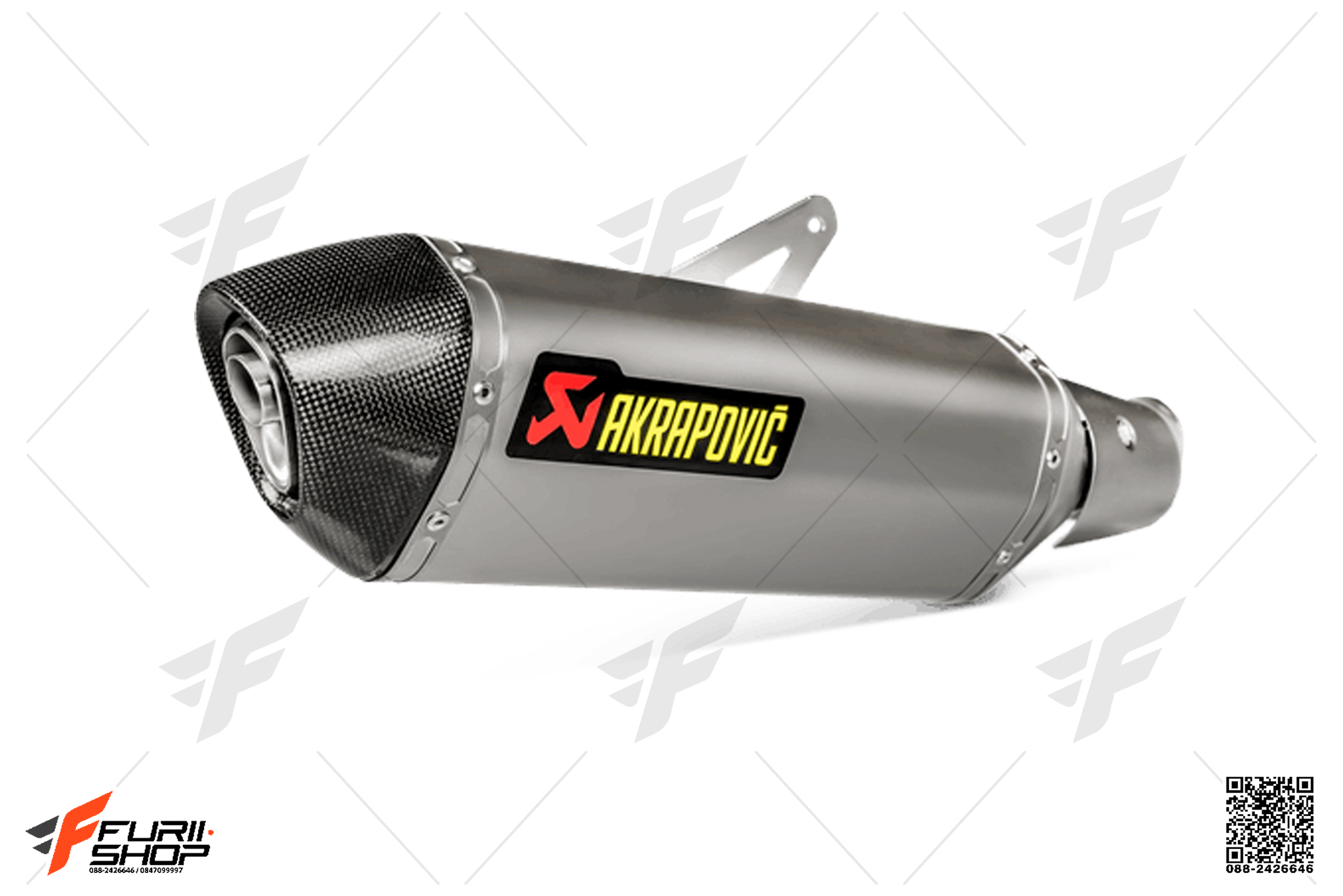 ท่อมอเตอร์ไซค์ AKRAPOVIC SLIP-ON TITANIUM FOR KAWASAKI Z400 ท่ท่อแต่ง ท่อสูตร ท่อบิ๊กไบค์ ท่อBigbike ท่อไอเสีย