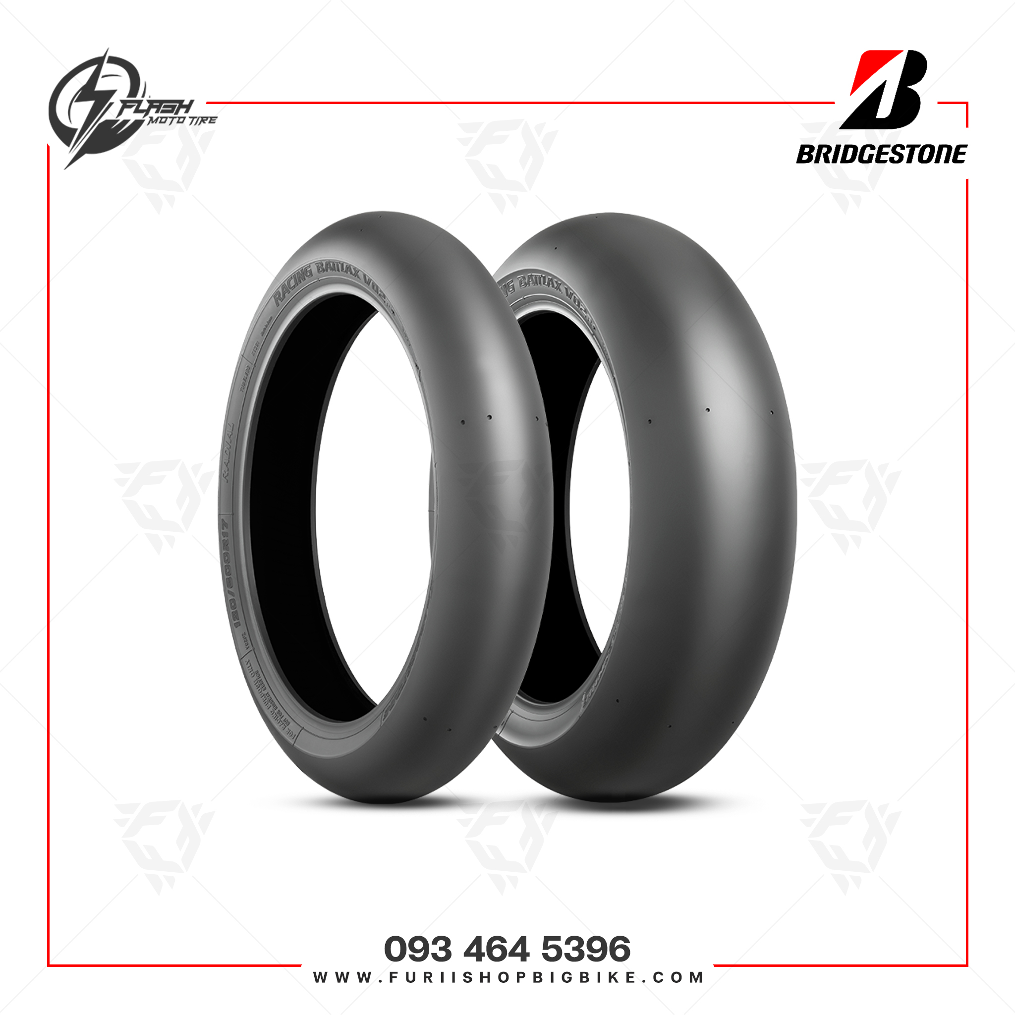 ยาง BRIDGESTONE RACING BATTLAX V02 : 90/580 R17