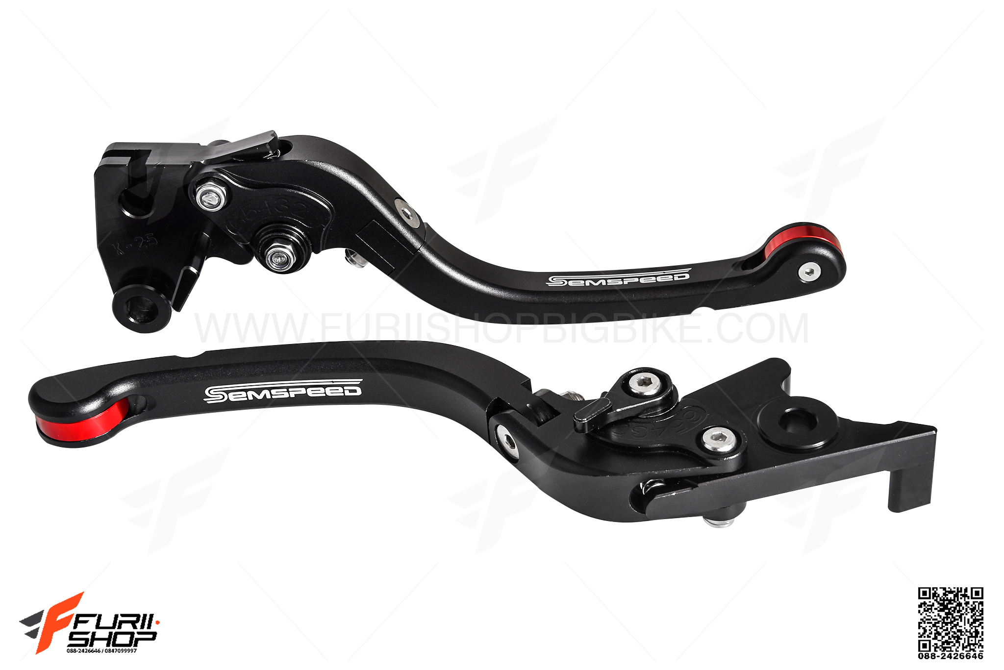 ก้านเบรกก้านครัช SEMSPEED สีแดง FOR HONDA CBR500R/CB500R
