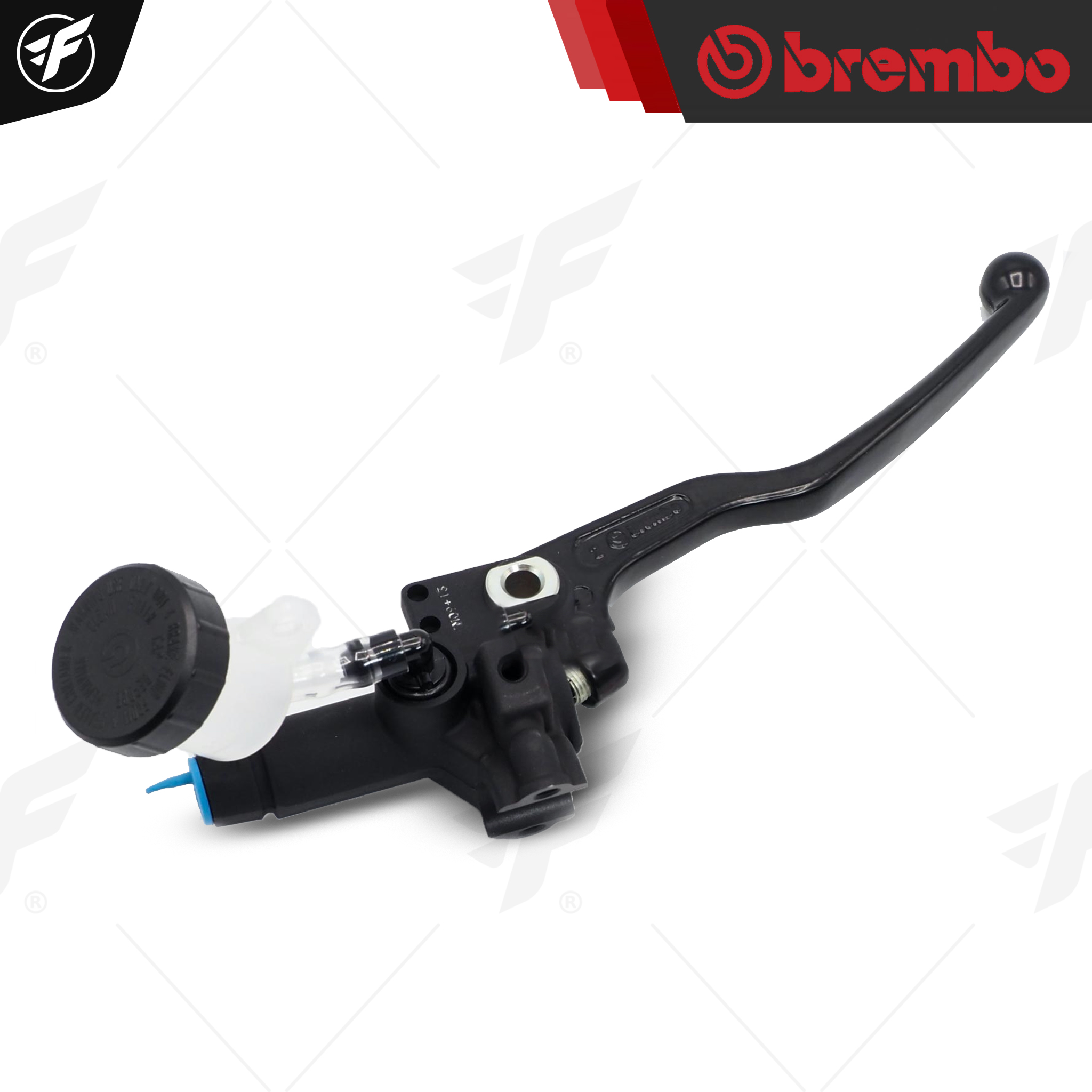 ปั๊มเบรค Brembo ฐานดำเบอร์ 16 + กระปุกใส (ไม่มีประกบหลัง และสวิตซ์)