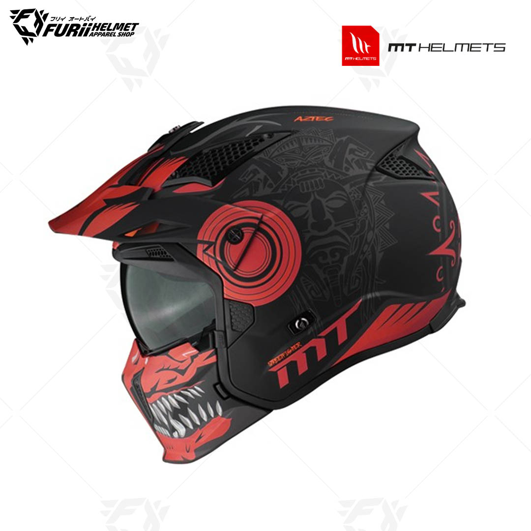 หมวกกันน็อค MT Helmet : STREETFIGHTER SV S AZTEC B5 MATT