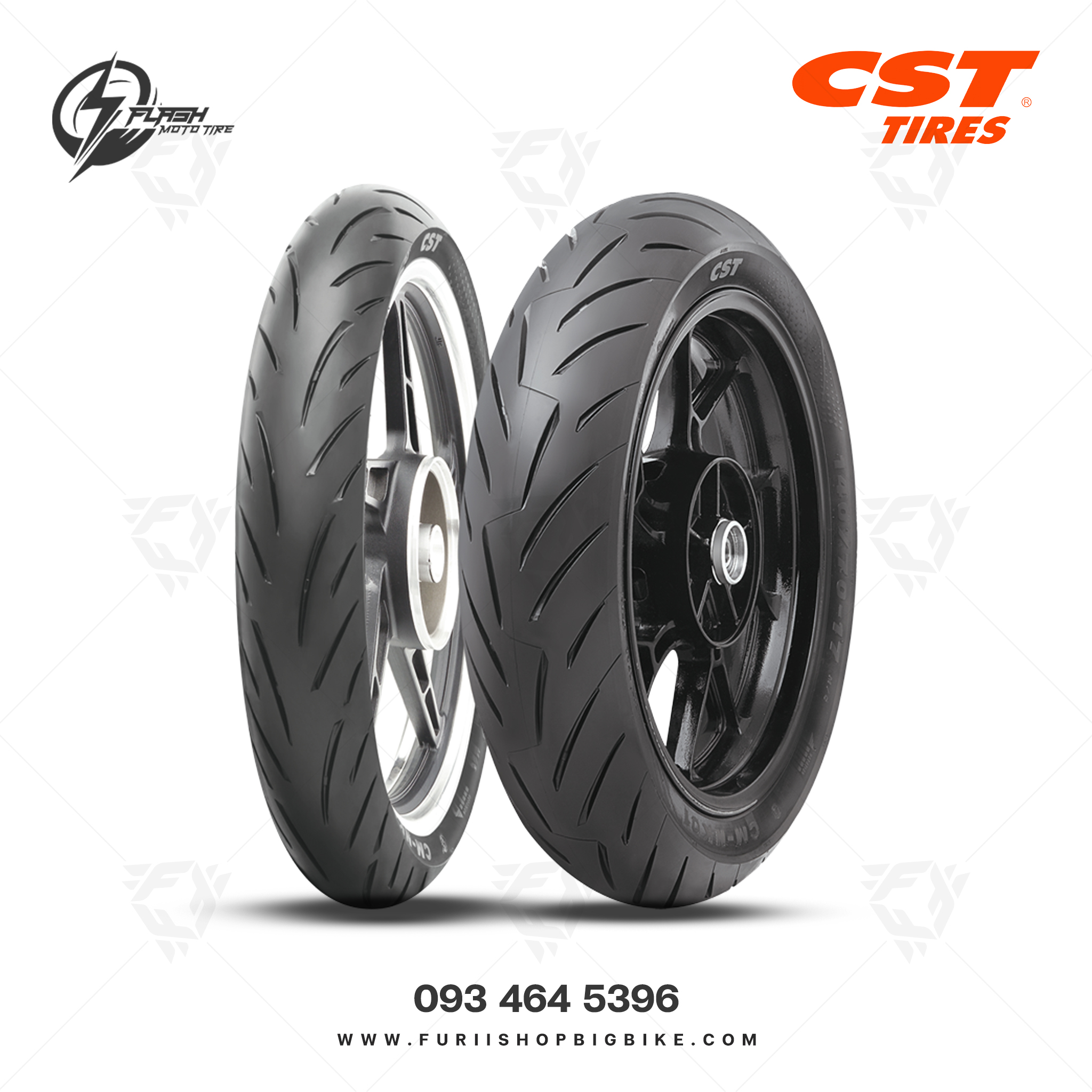 ยางมอเตอร์ไซค์บิ๊กไบค์ CST Tires Sport CM-NK01 : 110/70 - 17 Front Flash Moto Tire