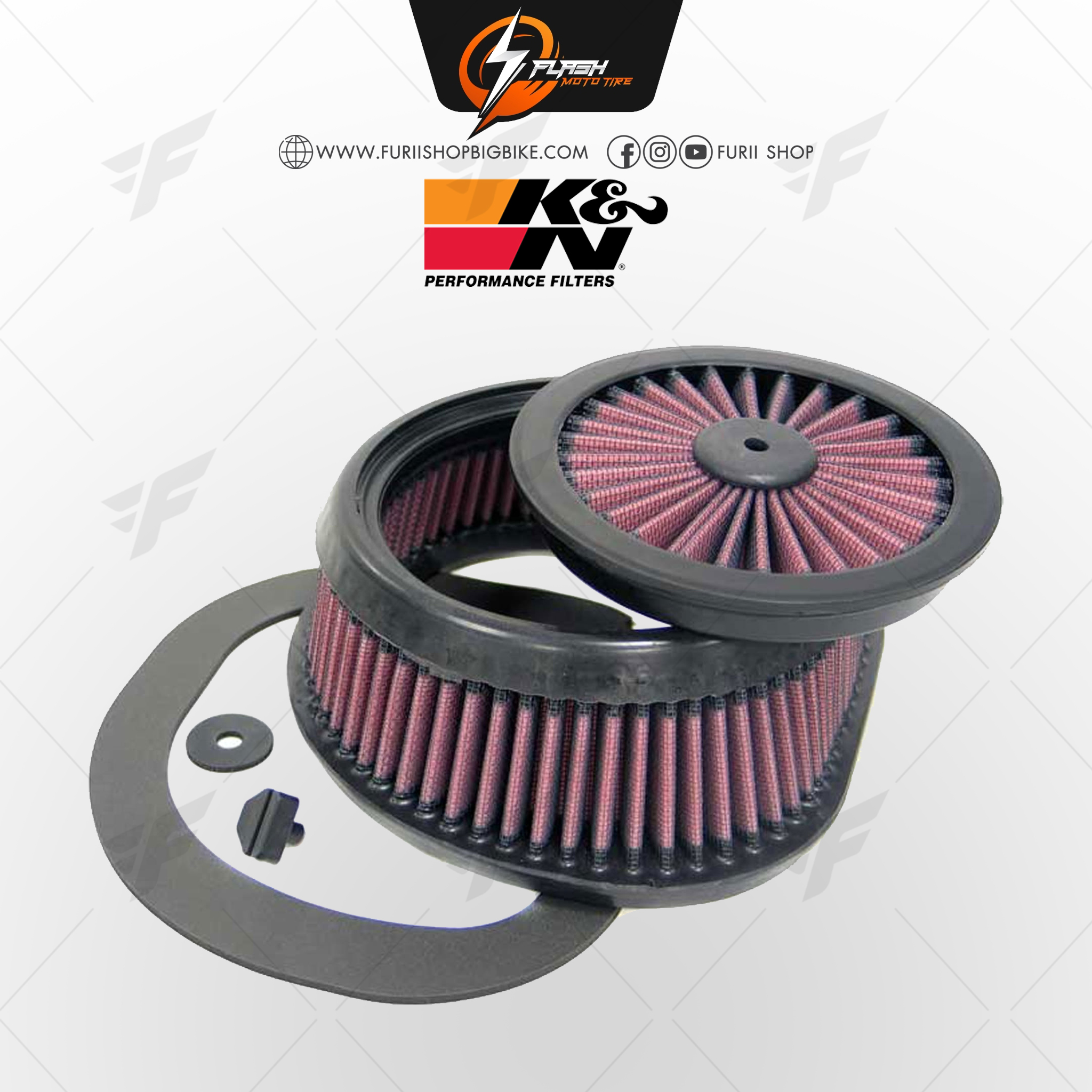 กรองอากาศ K&N สำหรับ YAMAHA