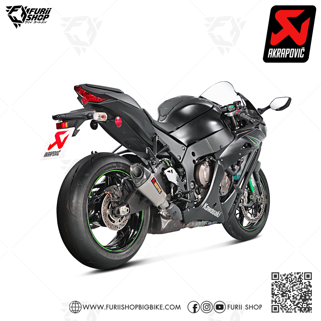 ท่อแต่ง Akrapovic Slip on Shorty (No Carbon With Cat) : for Kawasaki Zx10RR 2021-2022 All new !!