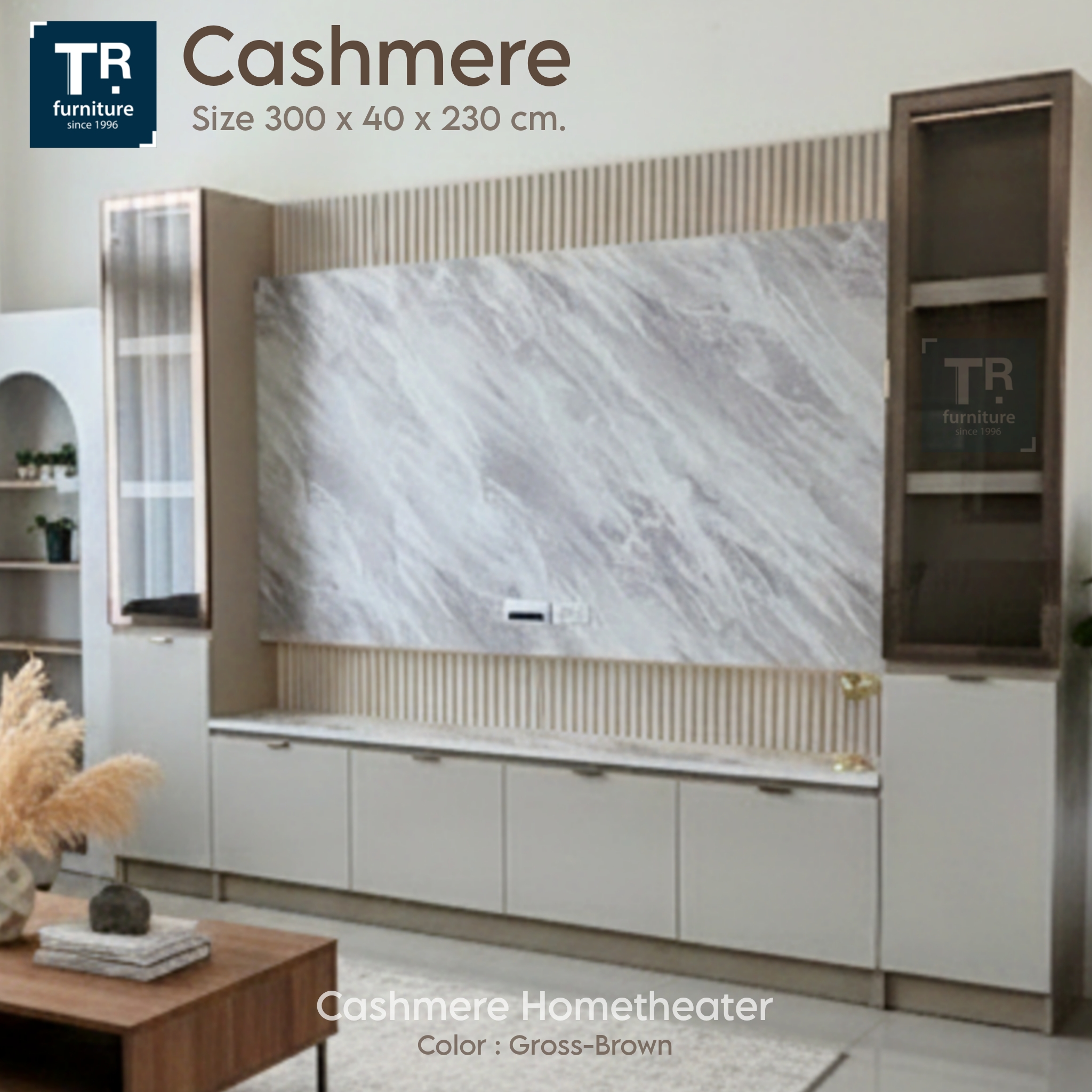 ตู้โชว์-วางทีวี 300 ซม. รุ่น Cashmere