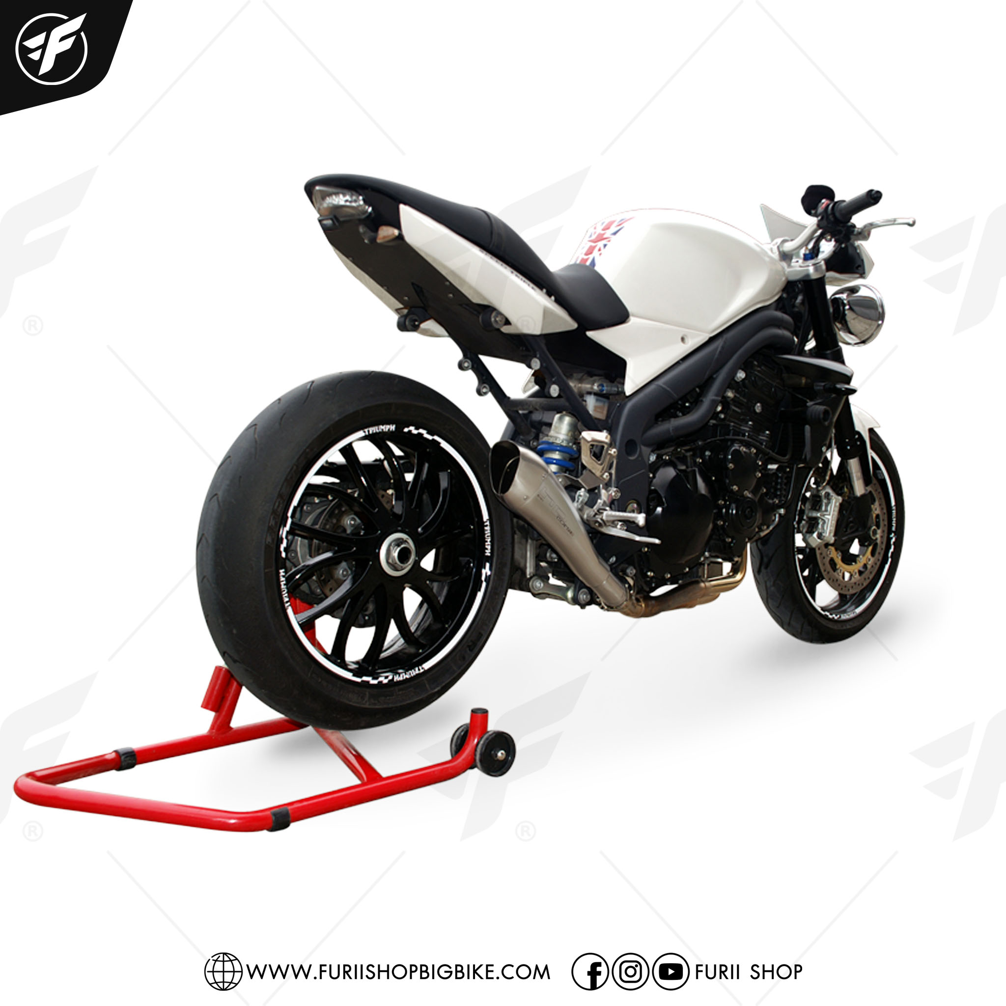 ท่อ HP CORSE SLIP ON HYDROFORM SILVER FOR Triumph Street Triple 675 13-16