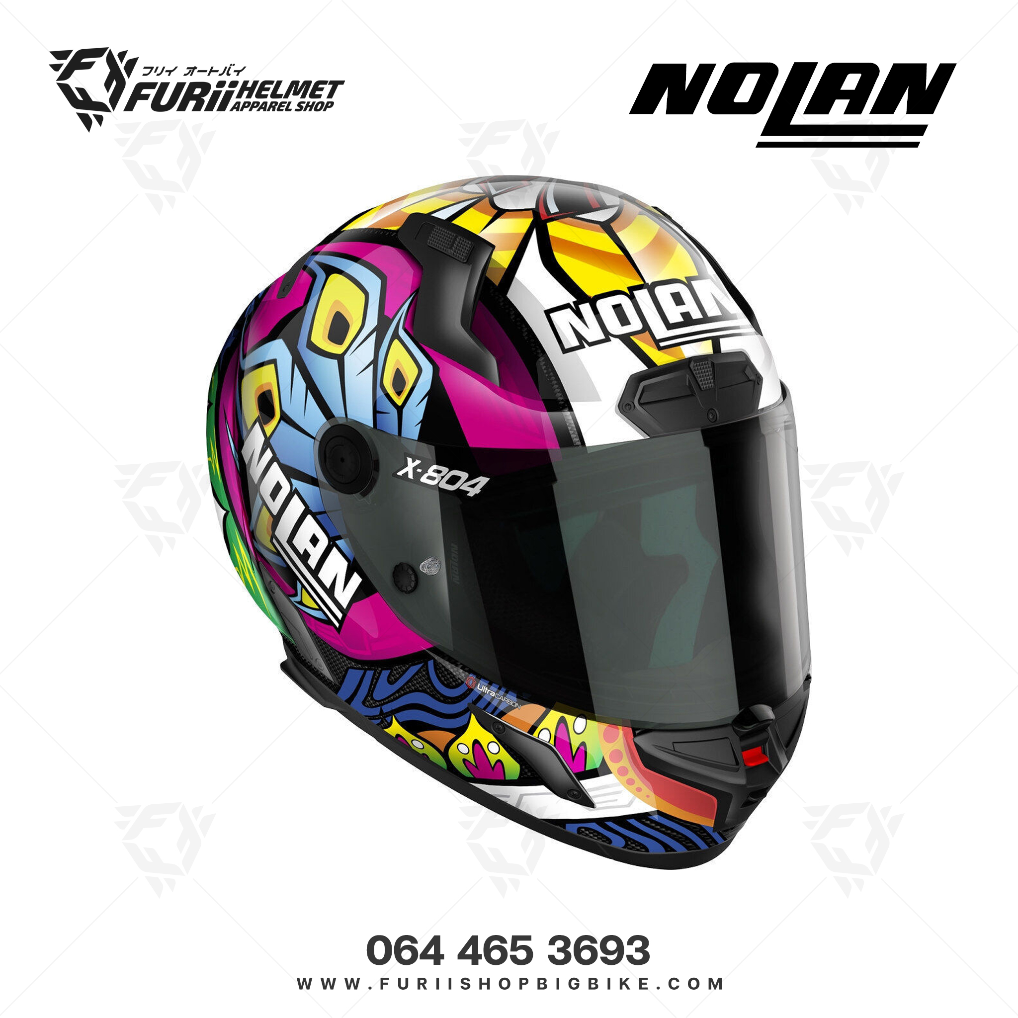 หมวกกันน็อค NOLAN X-804 RS Ultra Carbon Replice Chaz Davies Multicolor (27)