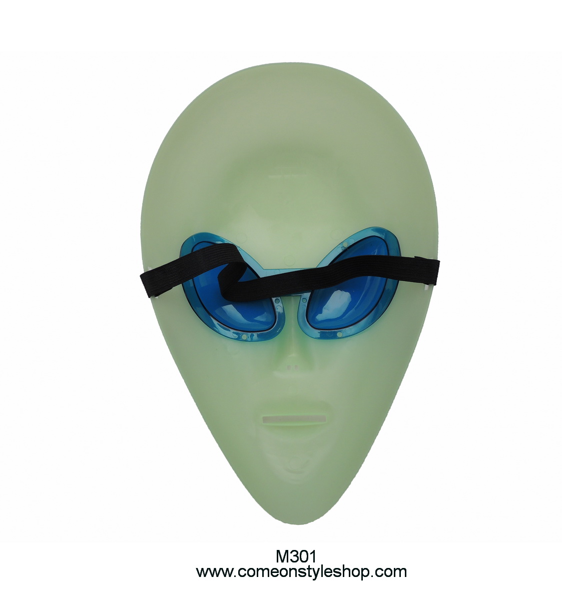 หน้ากากเอเลียน alien ยูเอฟโอ สีเขียวเรือนแสง หน้ากากปาร์ตี้ ออกงาน แฟนซี คอสเพลย์ หน้ากากคุณภาพ Green Alien UFO Space