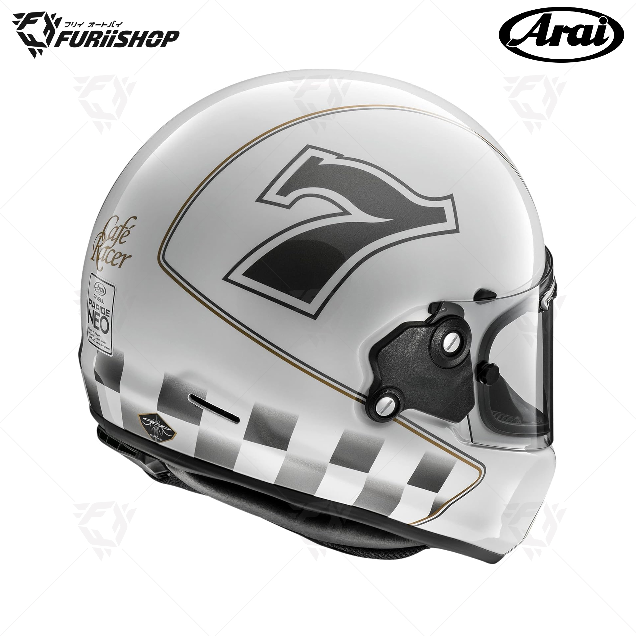 หมวกกันน็อคเต็มใบ Arai : CONCEPT-XE Café Racer White