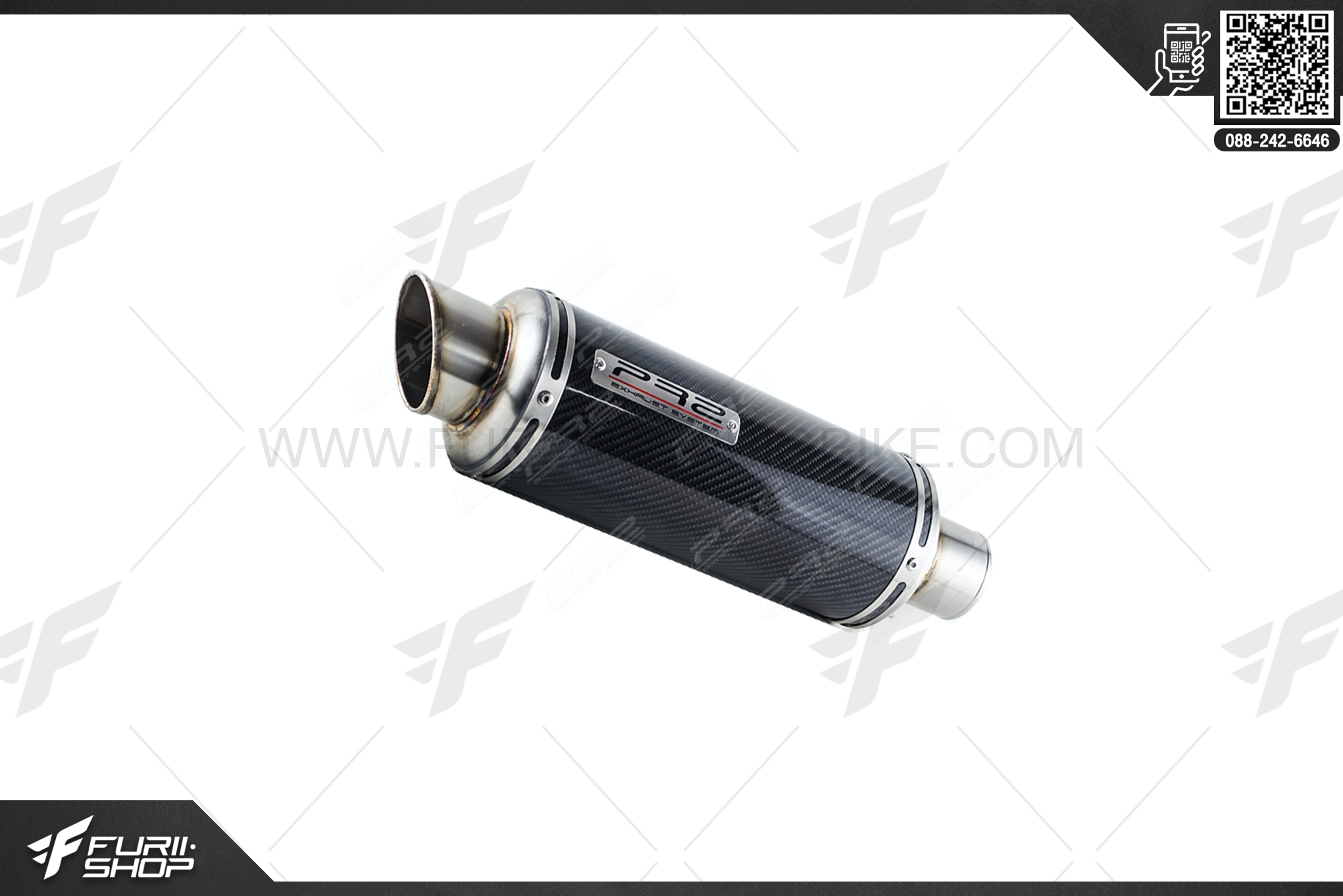ท่อไอเสีย มอเตอร์ไซค์PR2 GP2 KEVLAR FOR KAWASAKI NINJA 1000, Z1000