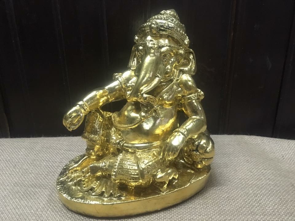 พระพิฆเนศ ปางเอกเขนก ปิดทองคำเปลวแท้
