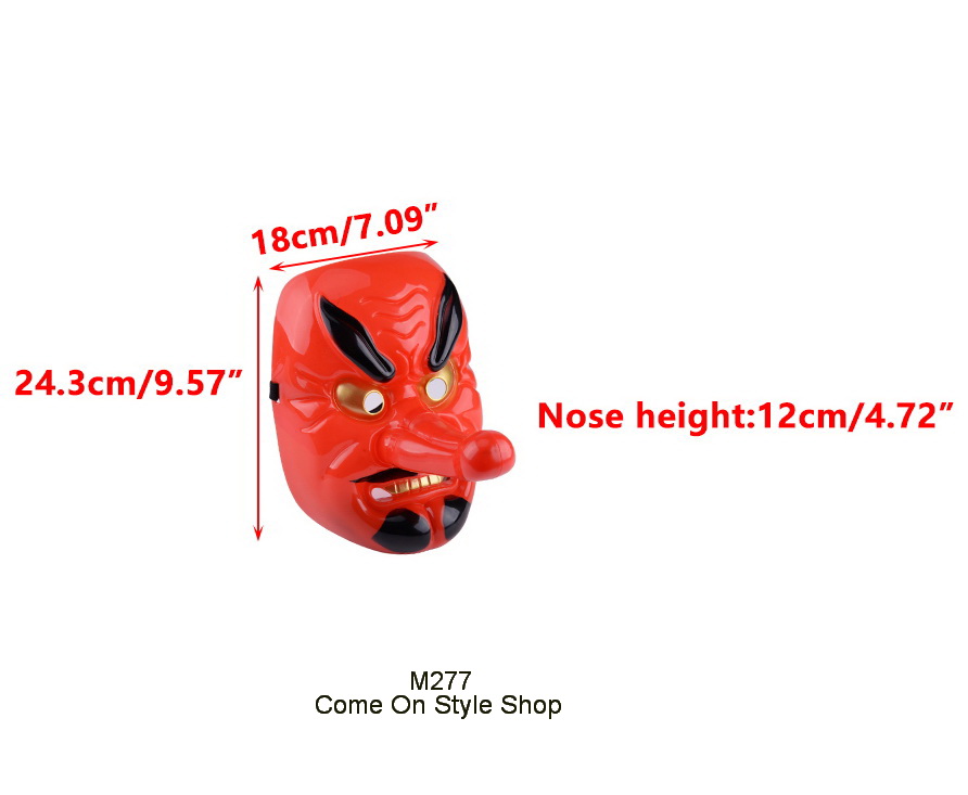 หน้ากากญี่ปุ่น เทนงุ จมูกยาว Japanese Tengu Devil Long Nose Demon Mask 
