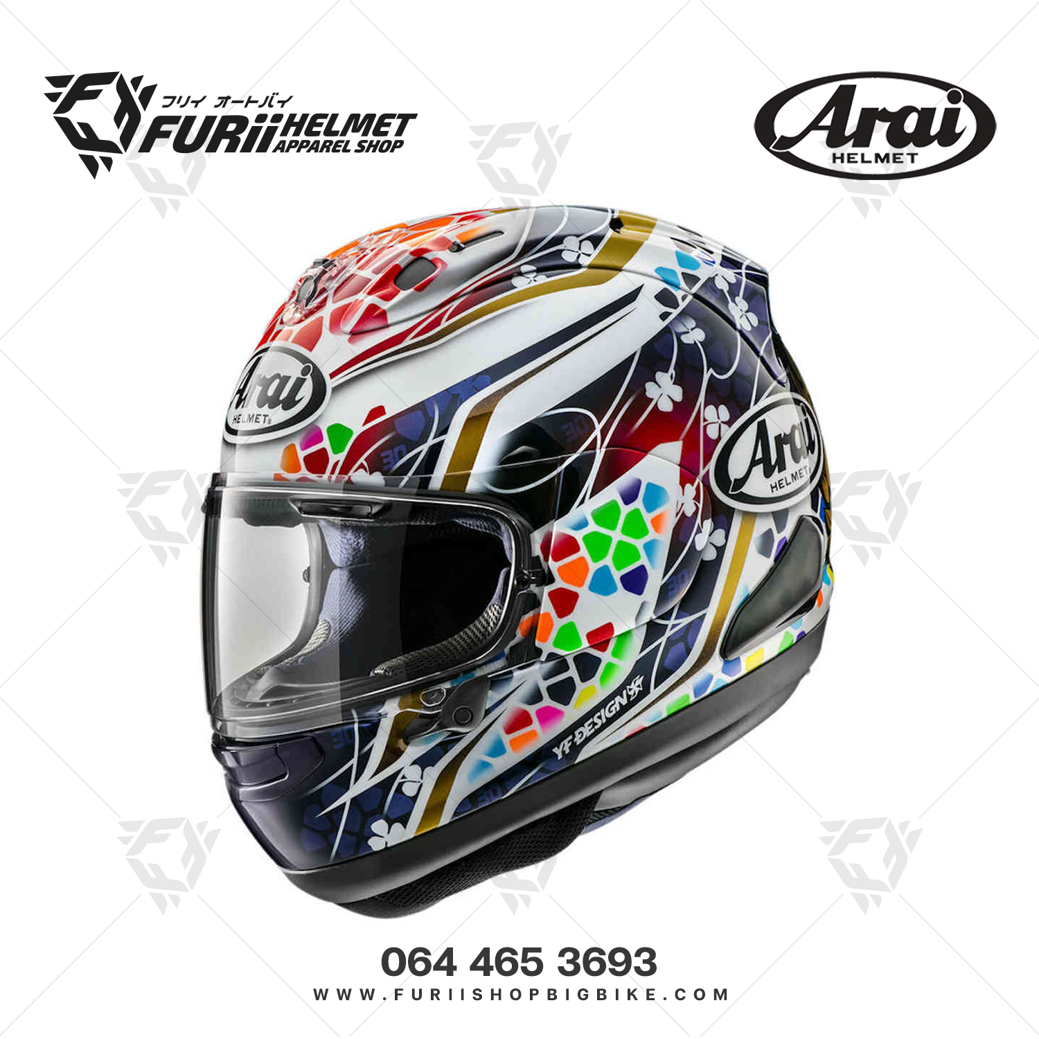 หมวกกันน็อคเต็มใบ Arai : RX-7V EVO Nakagami GP2