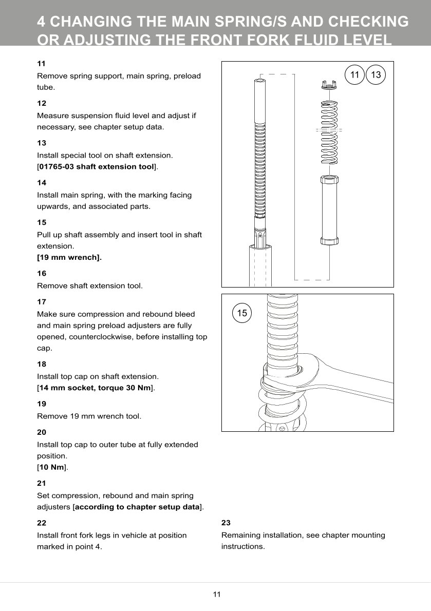 โช้คหน้า OHLINS FF520 FOR Universal Gold All