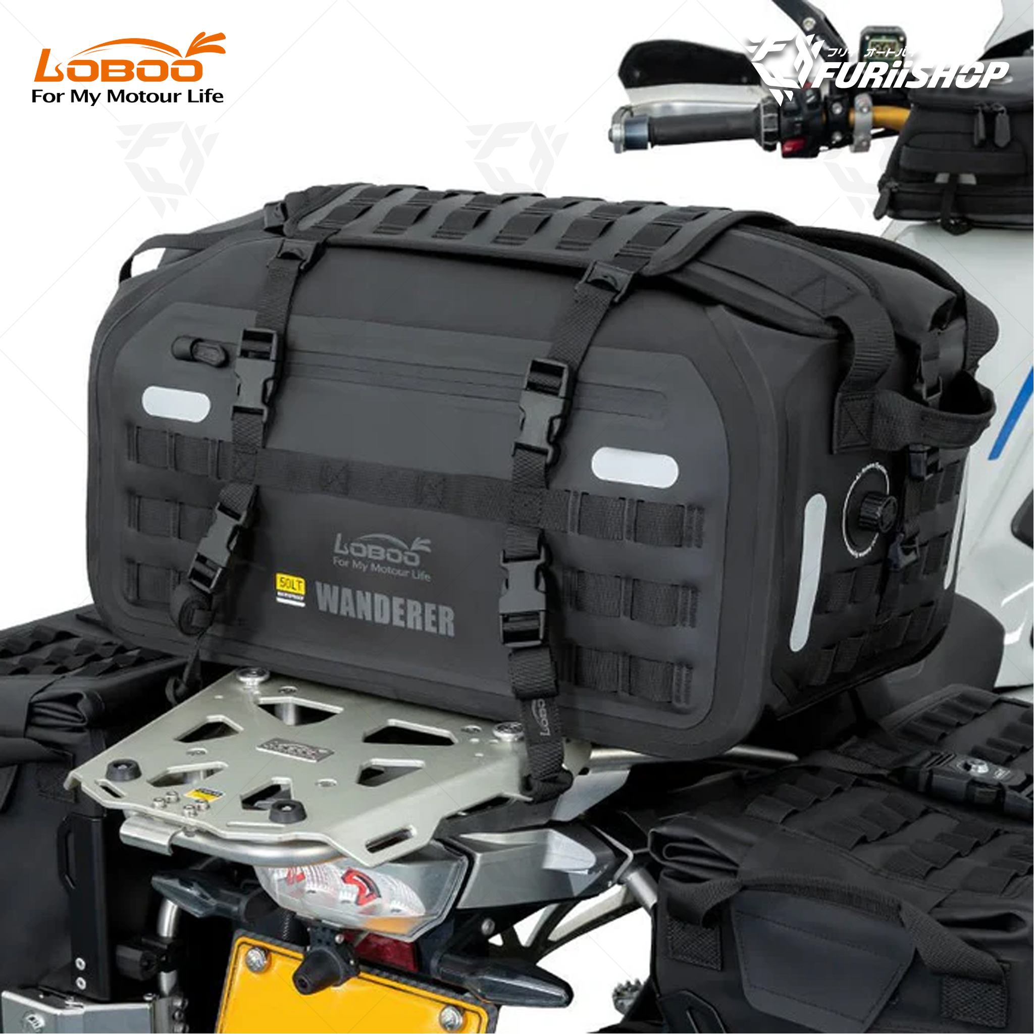 Wanderer Tail Bag กระเป๋าวางท้าย ขนาด 50 ลิตร สีดำ