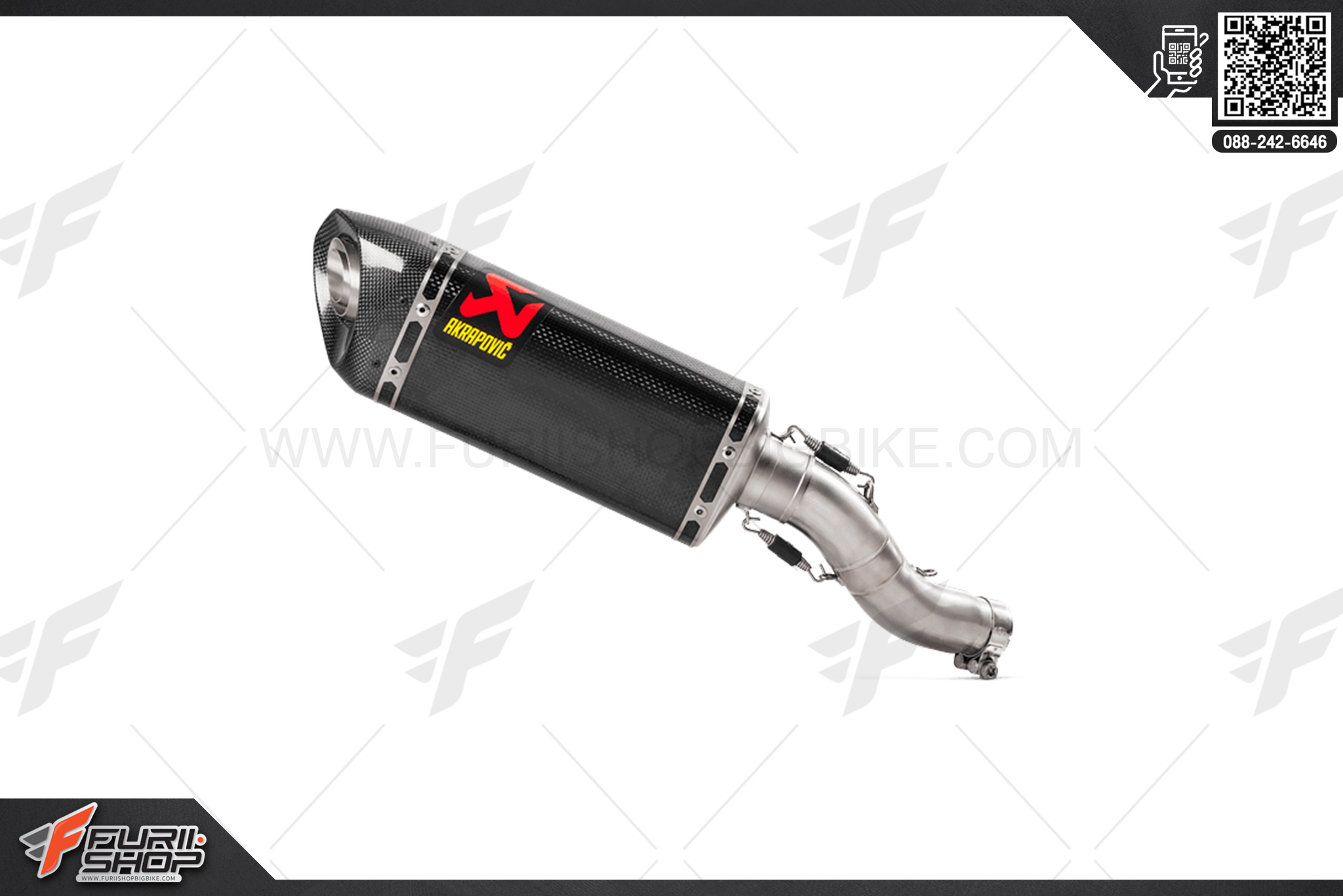 ท่อมอเตอร์ไซค์ Akrapovic Slip-On Line Carbon FOR CBR250RR 2019 ท่อแต่ง ท่อสูตร ท่อบิ๊กไบค์ ท่อBigbike ท่อไอเสีย