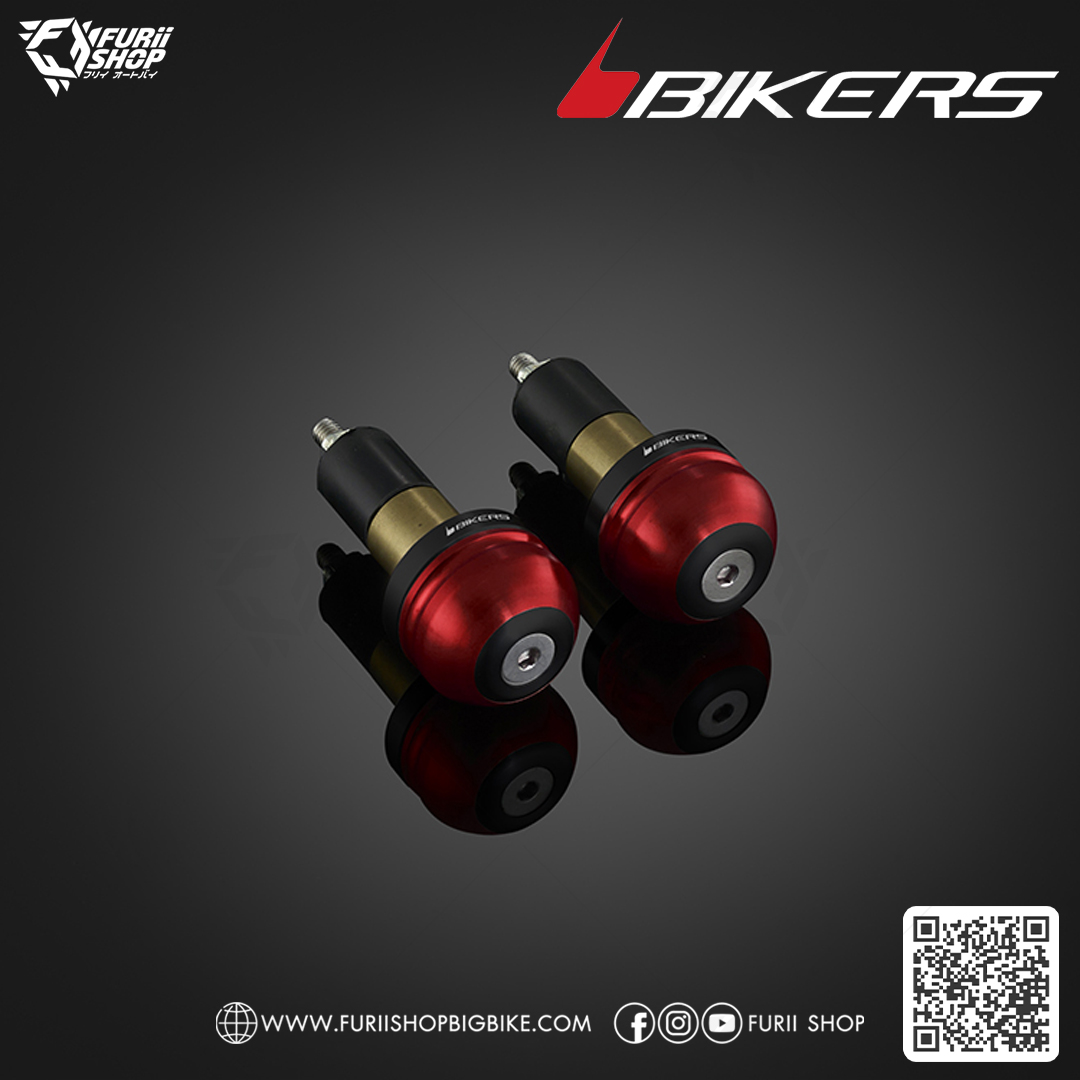 ปลายแฮนด์พร้อมตัวถ่วงน้ำหนัก สำหรับแฮนด์แต่ง (Bikers) (H0782) Bikers Handle Bar Caps (used with Standard Handle Bar) : for Yamaha YZF-R3 2015-2018