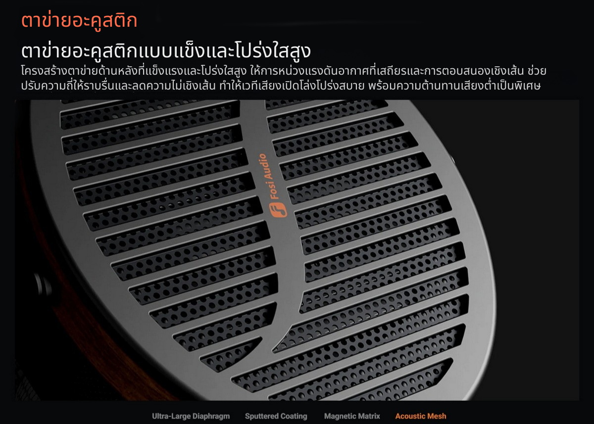 Fosi Audio i5 หูฟังไดรเวอร์ Planar ขนาด 97 มม. ดีไซน์แบบเปิดหลัง ประกันศูนย์ไทย