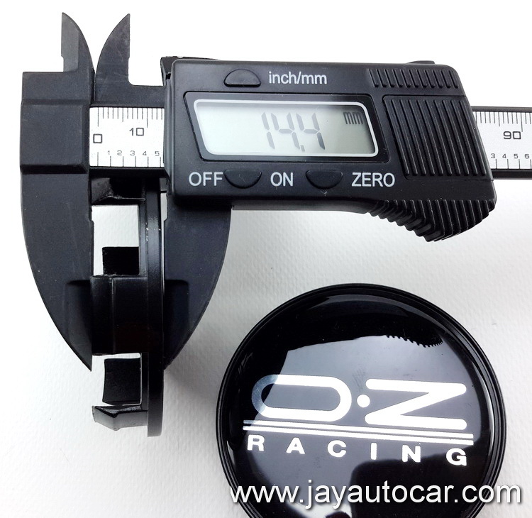 ฝาล้อรถยนต์ OZ RACING สำหรับ ล้อแม็ก สติ๊กเกอร์ OZ RACING สีดำ ขนาด 65 มิล 1ชุด 4ชิ้น 65mm.
