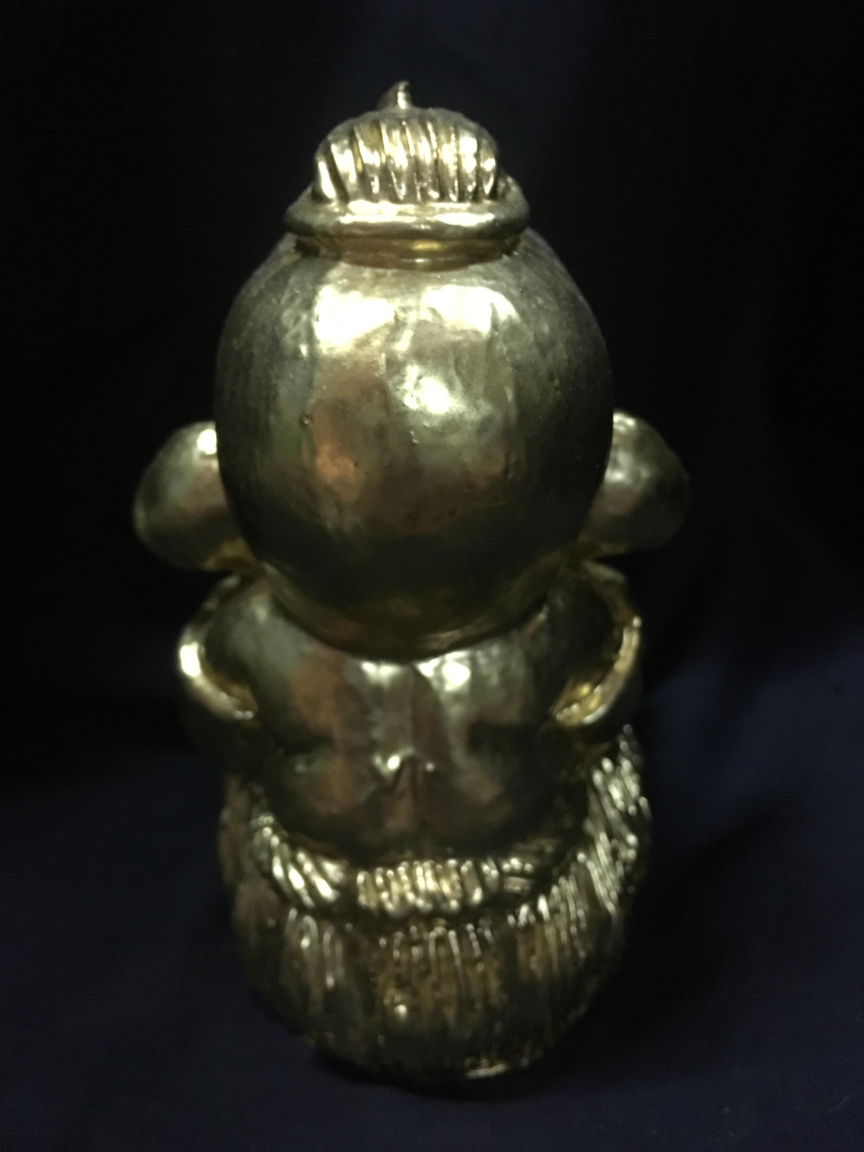 พระพิฆเนศ ปางเด็ก ถือลูกแก้ว ปิดทอง