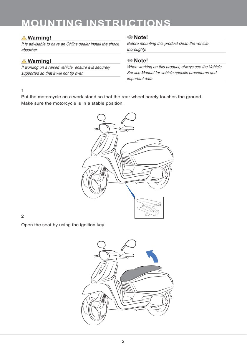 โช๊คหลังแต่ง Ohlins LA330 For Lambretta X-300 ปี 2023