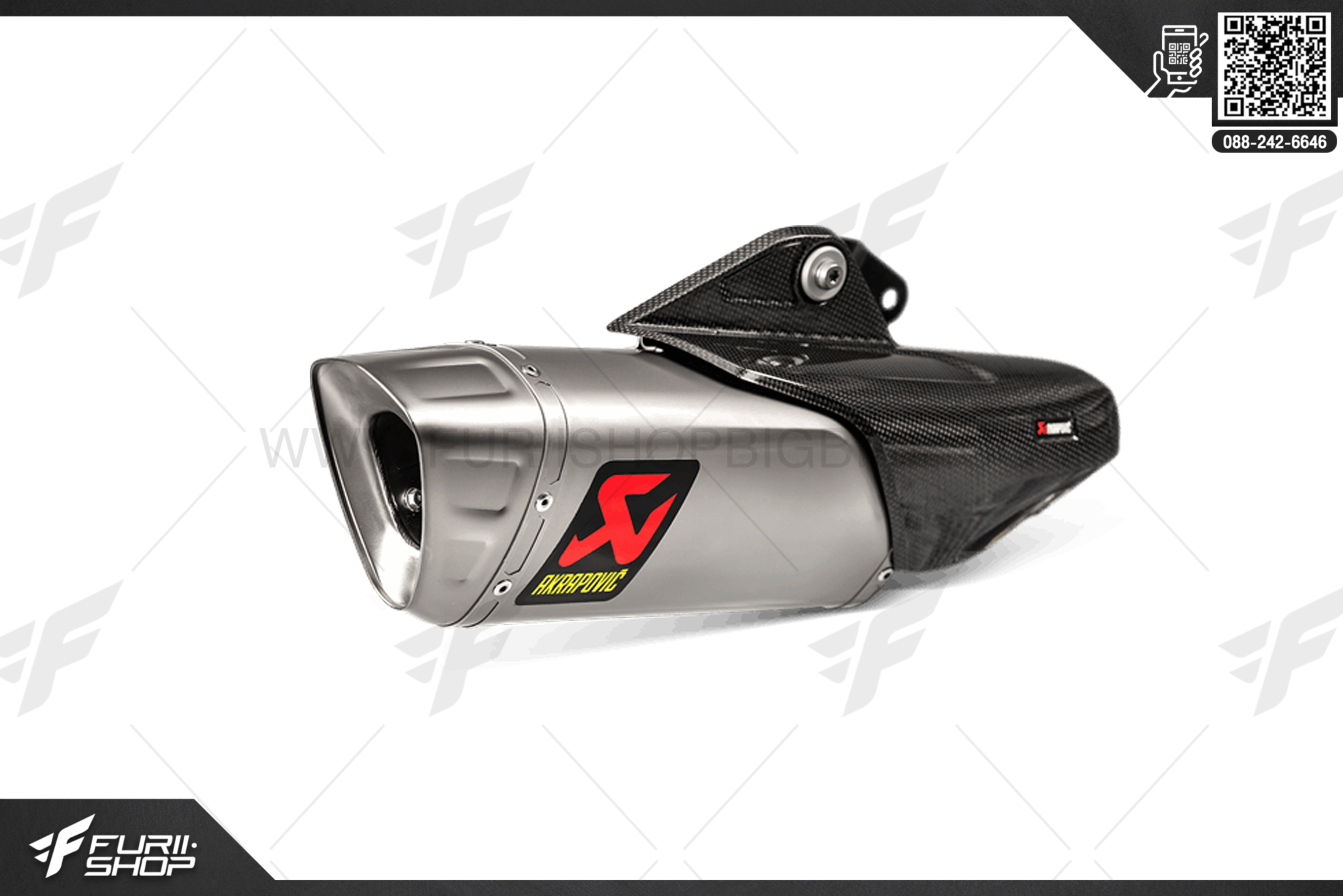 ท่อมอเตอร์ไซค์ AKRAPOVIC Slip-On Line (Titanium) FOR YAMAHA R1 2020 ท่อแต่ง ท่อสูตร ท่อบิ๊กไบค์ ท่อBigbike ท่อไอเสีย