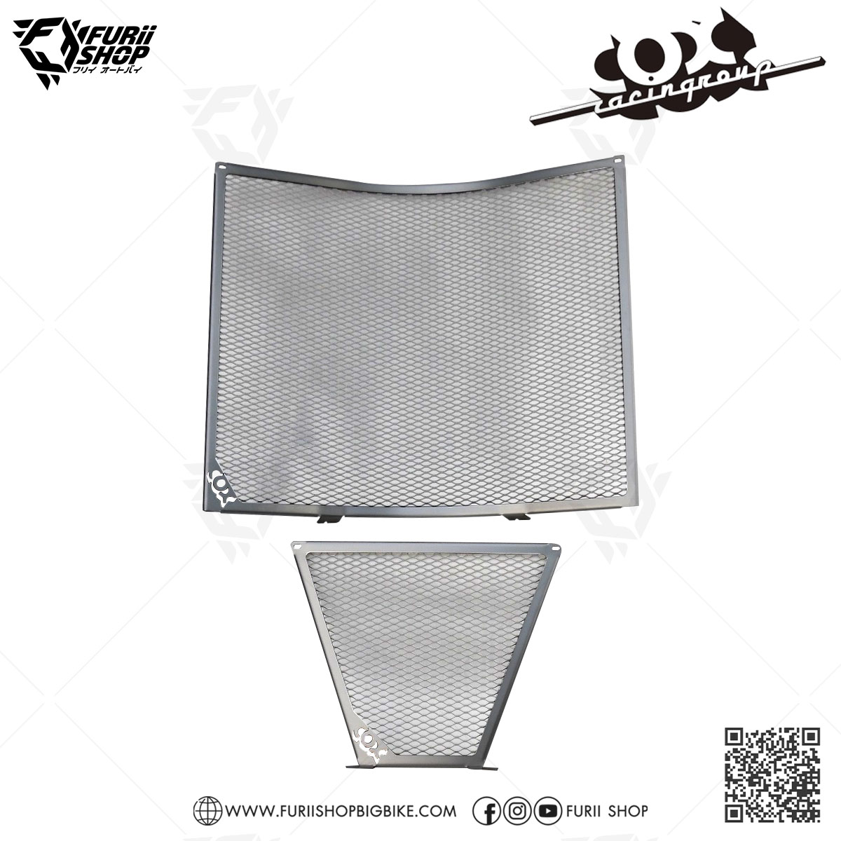 การ์ดหม้อน้ำ Cox Racing Radiator Guard (Titanium) : for Suzuki GSXR1000 2017-2018