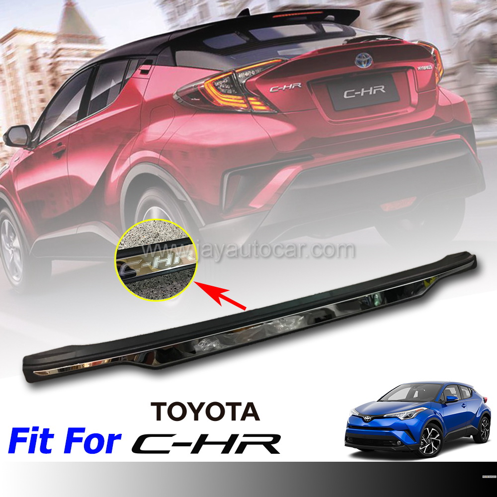 ชายบันไดหลัง ครอบกันชนท้าย กันรอยท้าย ไฟ Led Logo Toyota C-HR สำหรับ โตโยต้า ซีเฮชฮาร์ สวยงามด้วย LED โลโก้ ปกป้อง ขูดขีด