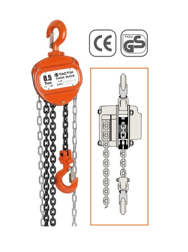 รอกโซ่ 5ตัน 3ม. 385308 Heavy Duty TACTIX