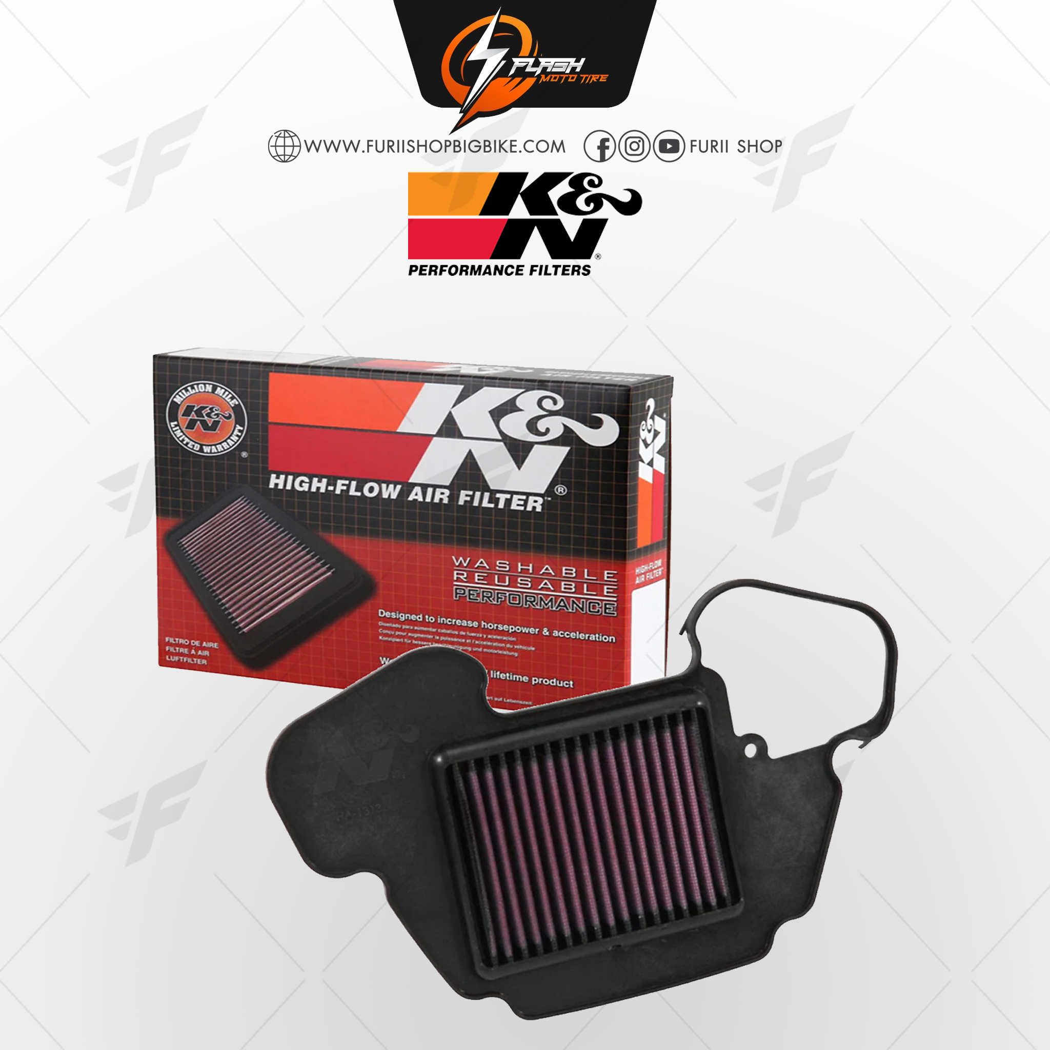 กรองอากาศ K&N สำหรับ HONDA
