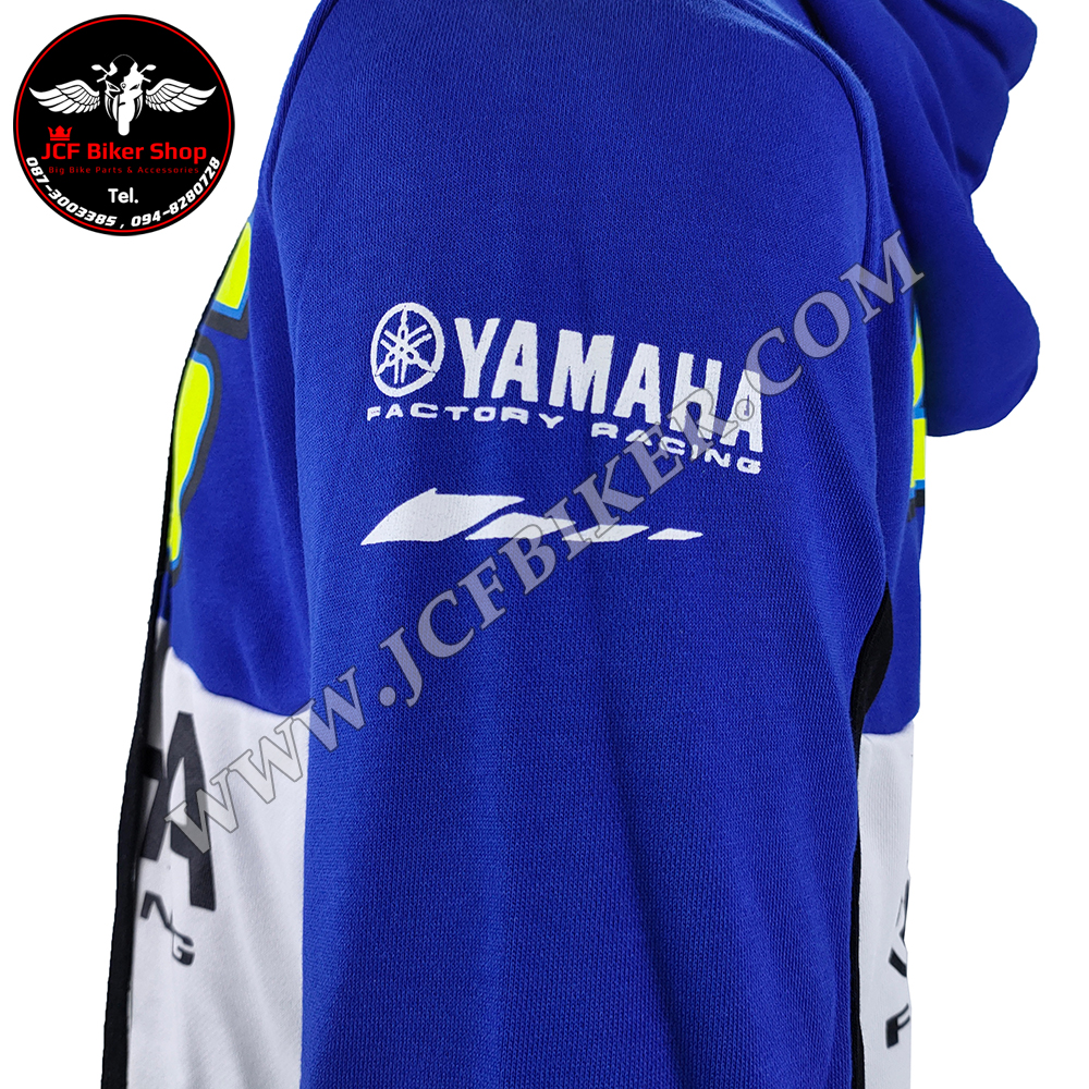 เสื้อฮู้ดมอเตอร์ไซค์ เสื้อฮู้ดบิ๊กไบค์ ผ้าCotton 100% โมโตจีพี ยามาฮ่า 46 W02