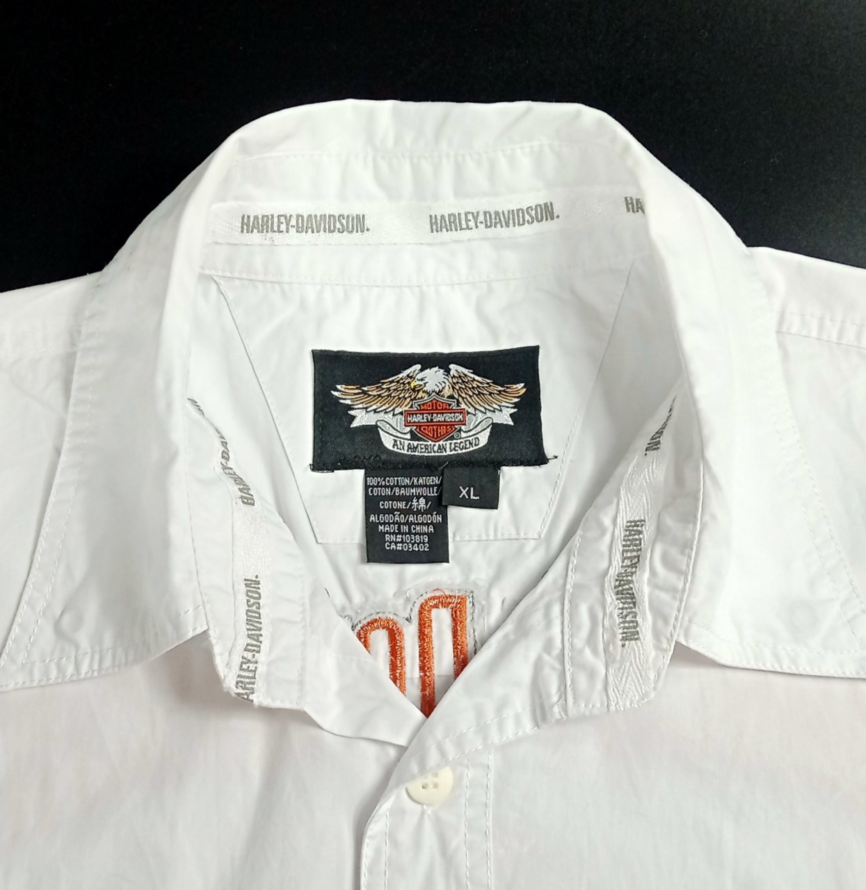 เสื้อ Shirt H-D 96402-10VM แขนสั้น สีขาว ไซส์ XL