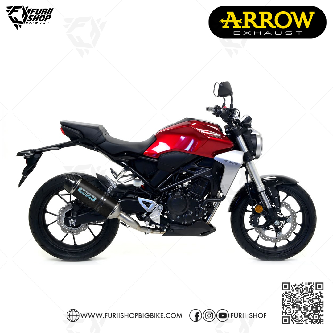 ท่อมอเตอร์ไซค์ Arrow Slip on Carbon-Carbon : for Honda CB300R 2018-2019