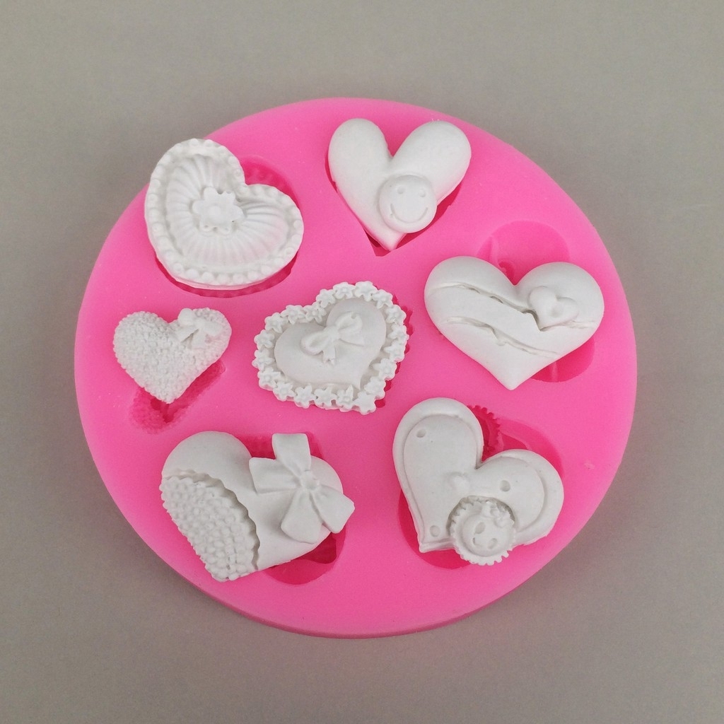 พิมพ์ซิลิโคน ฟองดอง หัวใจลายหน้ารัก