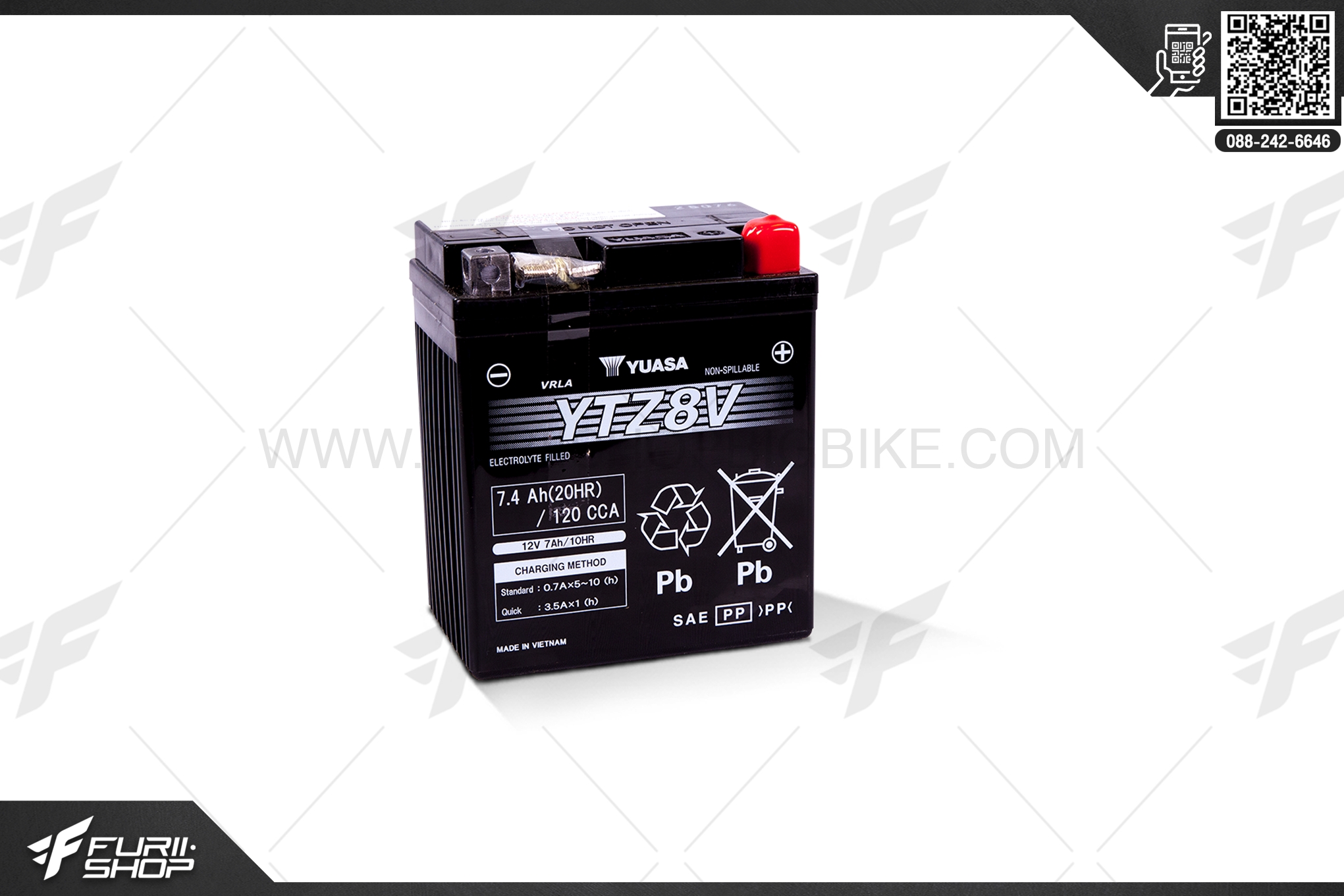 แบตเตอร์รี่ YUASA รหัส YTZ8V