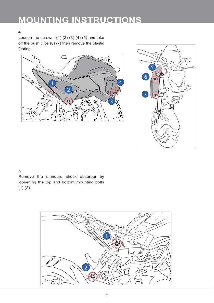 โช๊คหลังแต่ง Ohlins HO611 For Honda MSX125SF (USA-GROM SF '17-'20) ปี 2016-2020