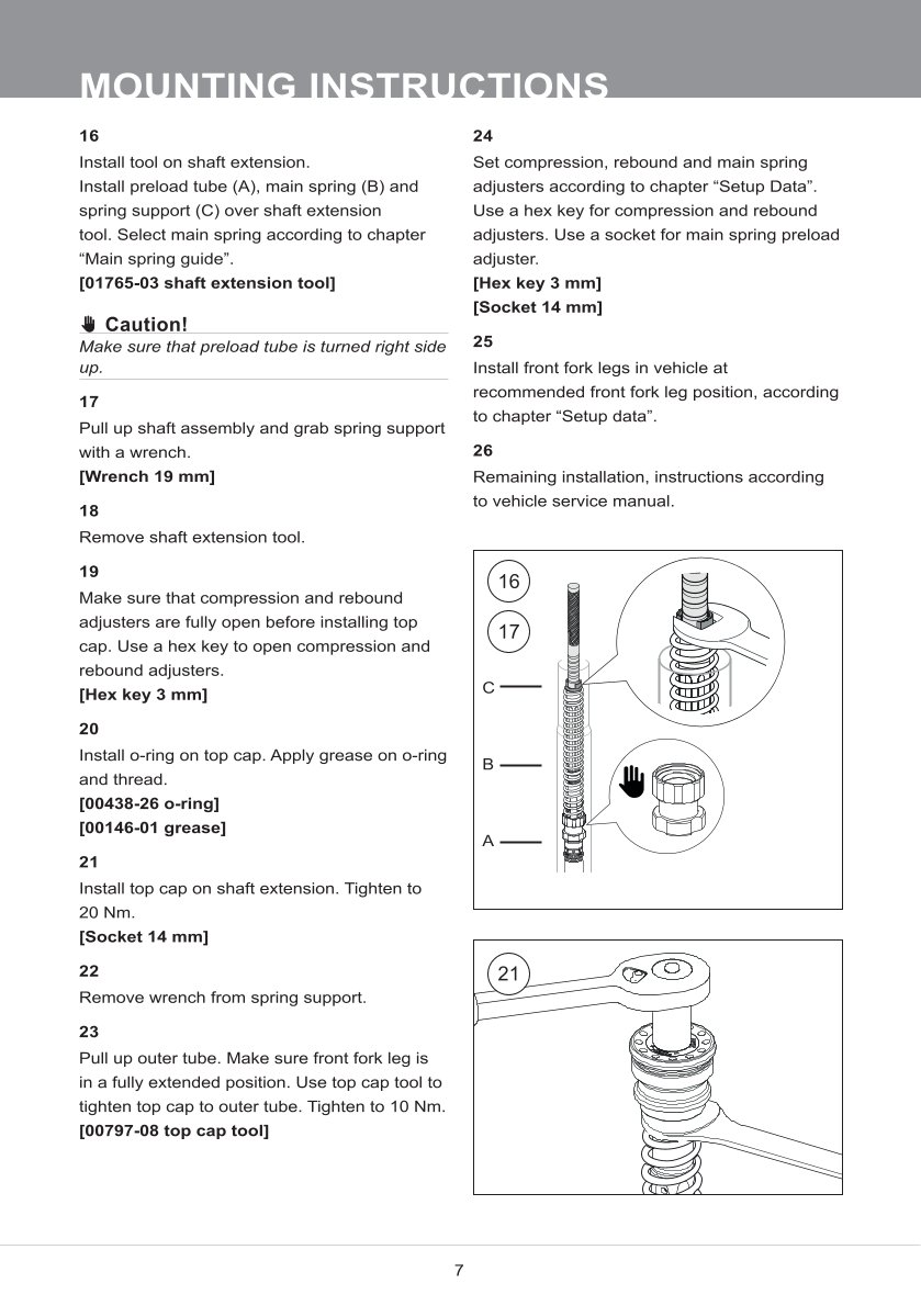 สปริงโช้คหน้า Ohlins FKR122 For BMW S 1000 RR 2019-2023