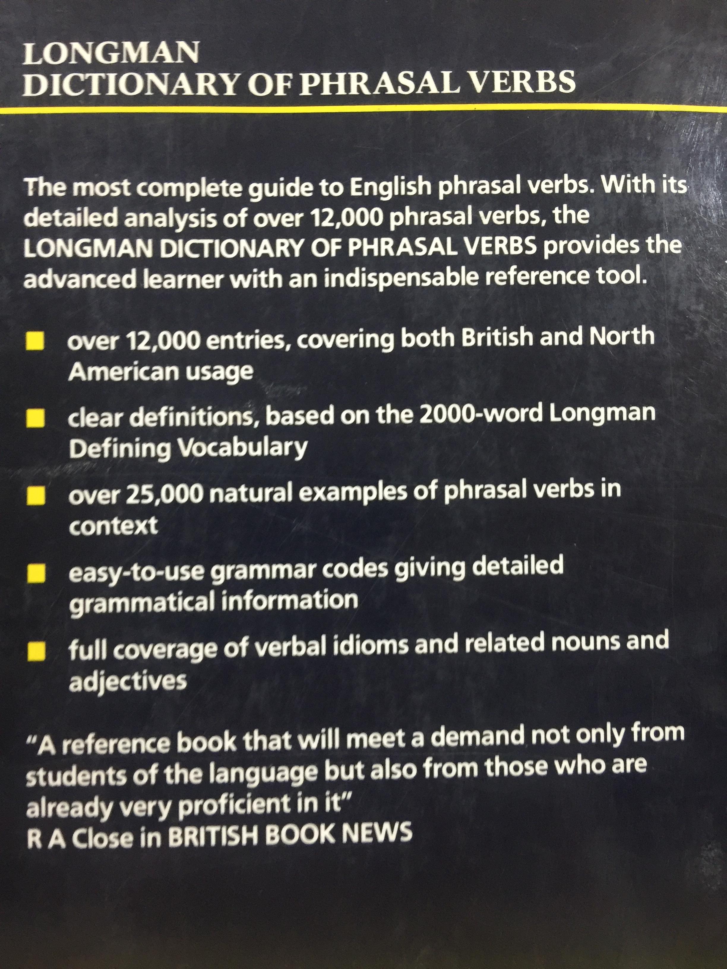 DICTIONARY OF PHRASAL VERBS. LONGMAN 1,800 กรัม