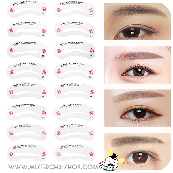 Eye Brow Guide Set : แผ่นวาดคิ้ว 24 สไตล์