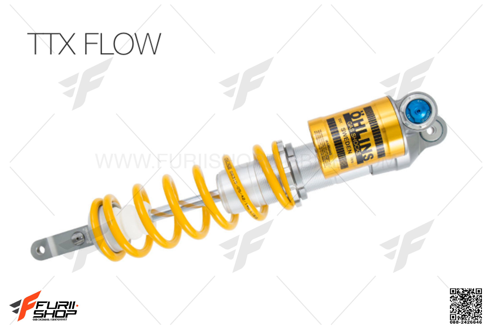 โช๊คหลัง OHLINS HO1793 TTX FLOW FOR HONDA CRF250R 2014-2017