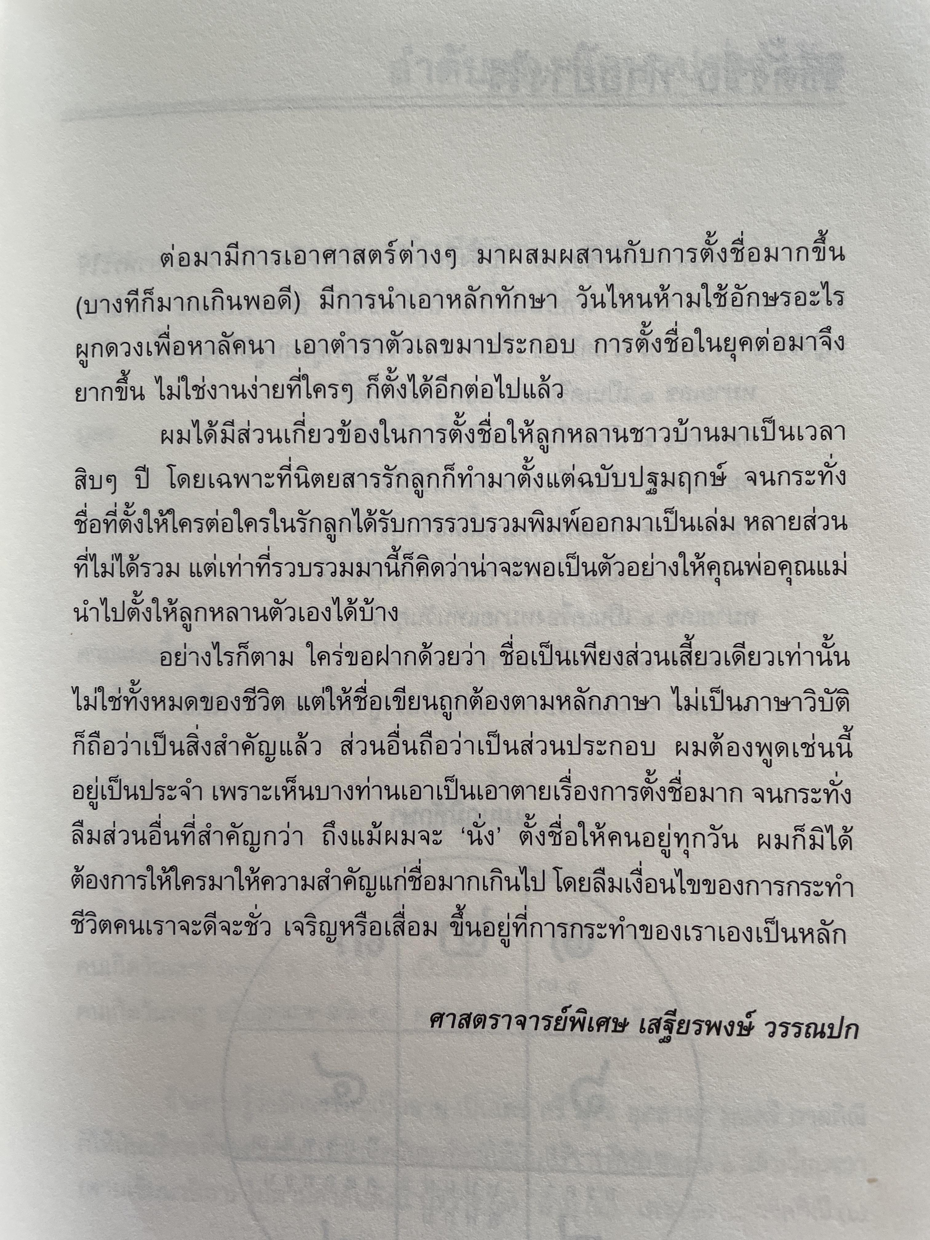 คู่มือตั้งชื่อลูก โดย เสฐียรพงษ์ วรรณปก 800 กรัม