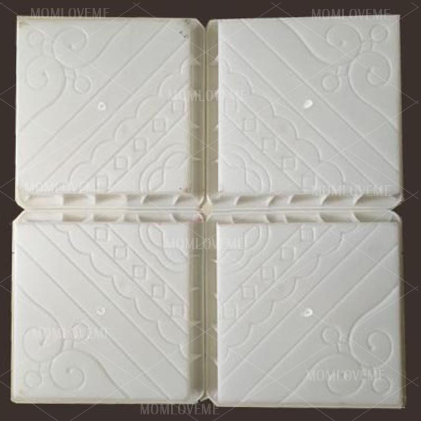 แม่พิมพ์บล็อคคอนกรีต ลายดอกบัวขนาด 25x25x5 cm