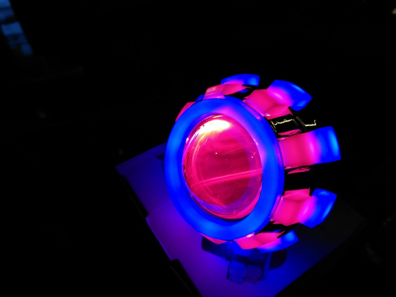 ไฟโปรเจคเตอร์มอเตอ์ไซค์ LED V.10 วงแหวน 3 ชั้น เหมาะสำหรับ มอเตอร์ไซค์,บิ๊กไบค์,รถยนต์ทุกรุ่น