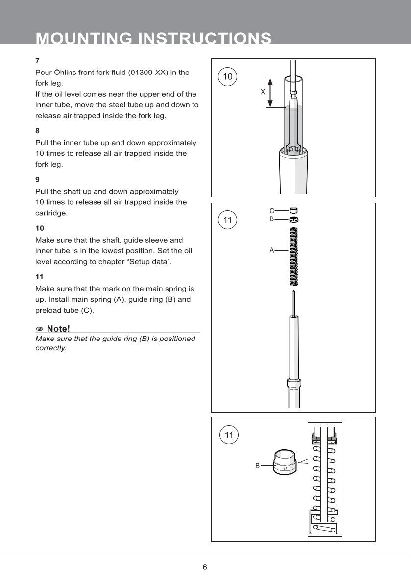 สปริงโช้คหน้า Ohlins FKS204 For Yamaha Tracer 700/Tracer 7 (FJ-07) 2016-2019