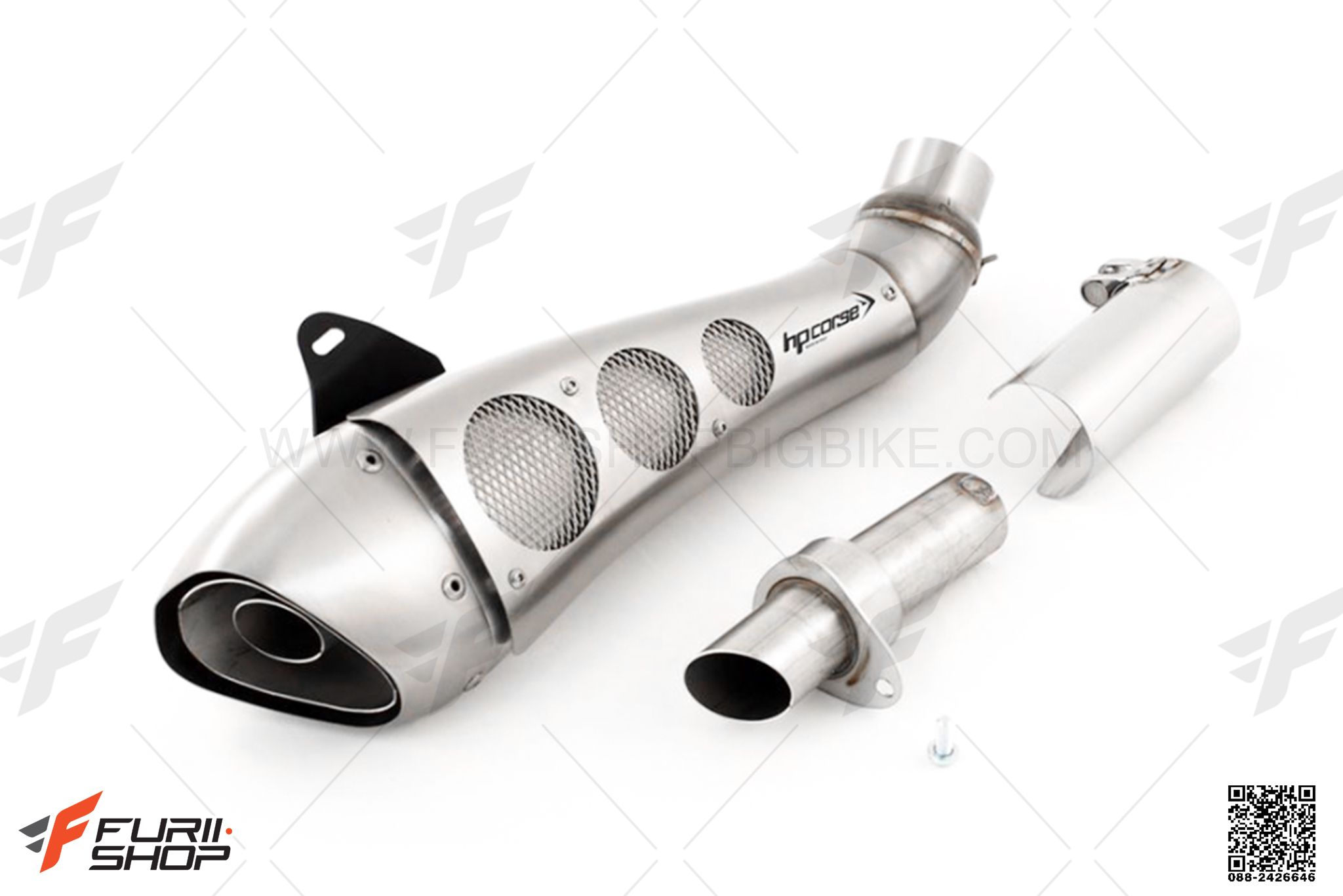 ท่อไอเสียมอเตอร์ไซค์ HP CORSE HYDROFORM SATINATO SLIP-ON FOR DUCATI SCRAMBLER