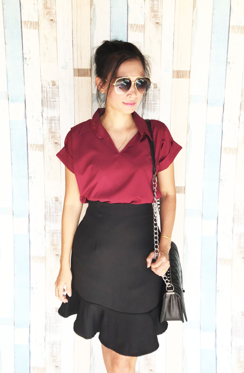 FS05_[Size-XL-สีเหลือดหมู]_เสื้อให้นมแหวกข้างทรงค้างคาวคอปก